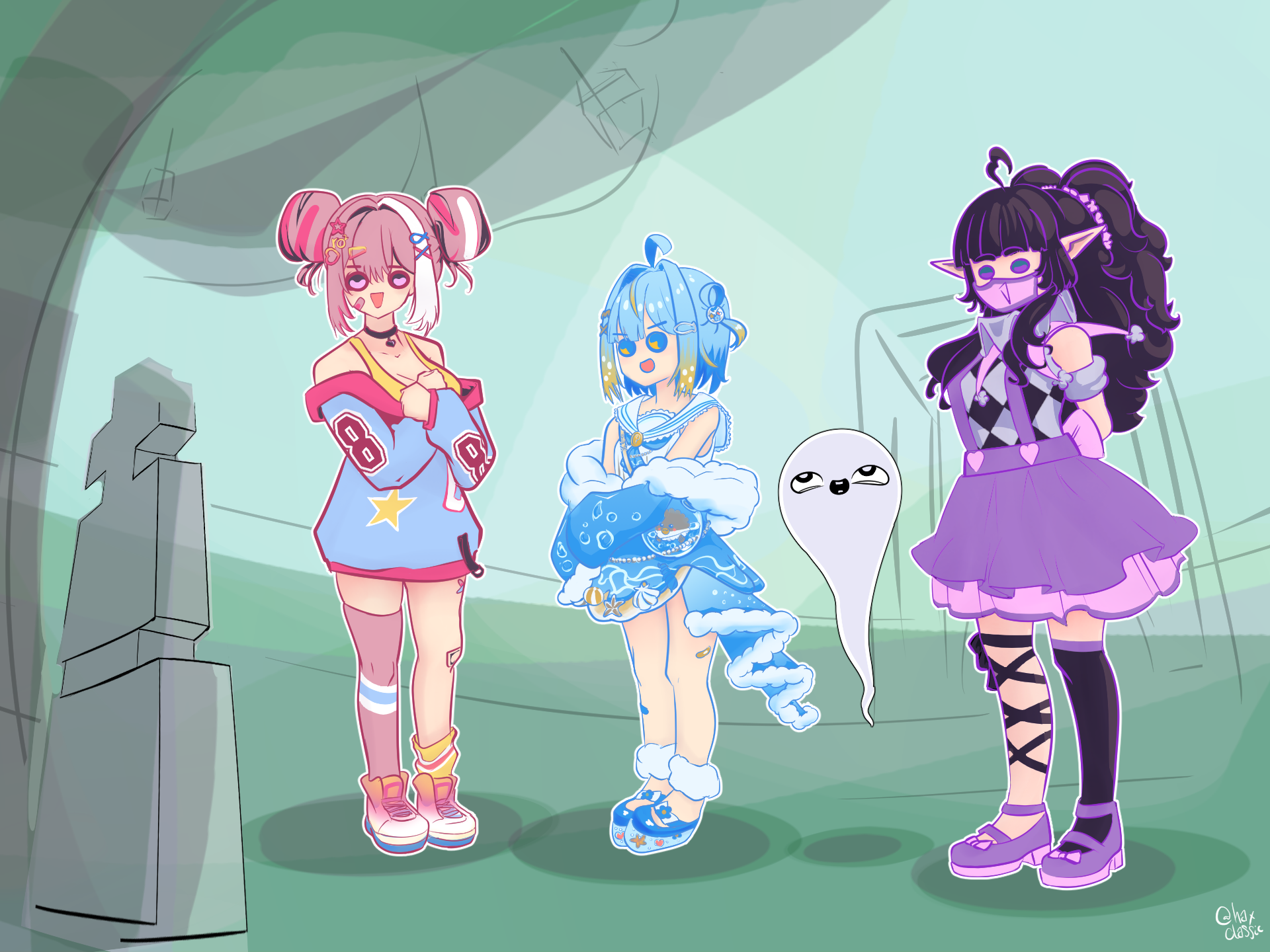  valentia seeker, rokoko prufei, penny puffball, roro, hirano kokoro, re:loop 