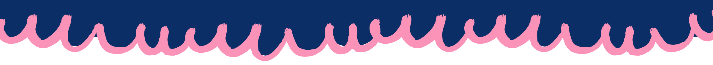 Pink squiggly line on blue background
