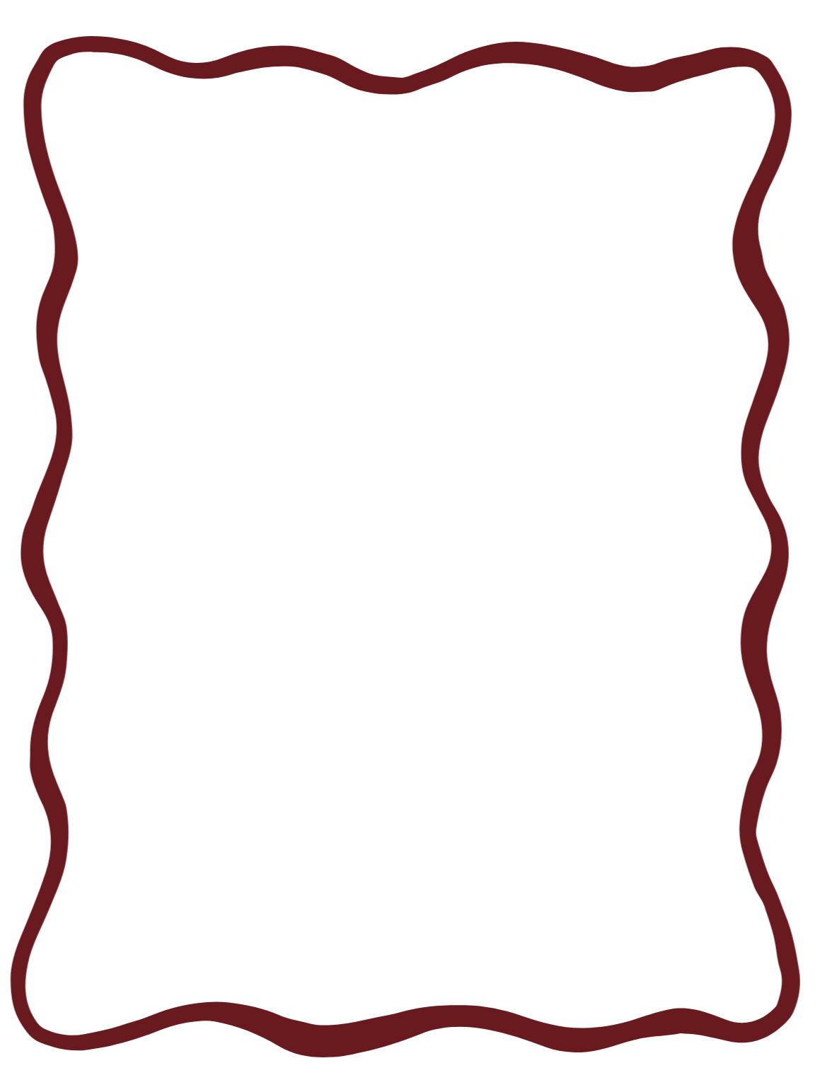 A blank ornate blackboard with a decorative red border.