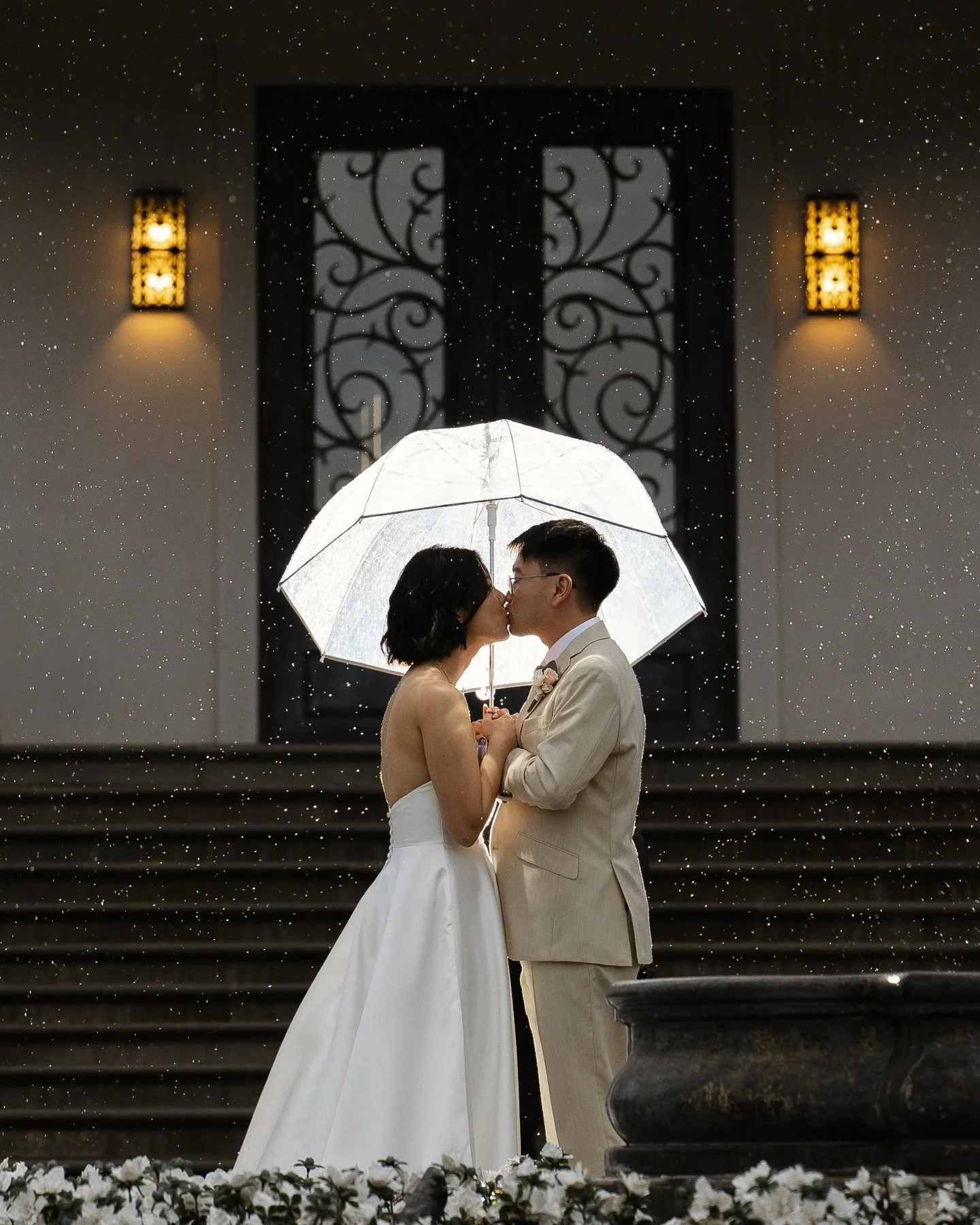 Rain couldn&rsquo;t keep these two from having the best day of their lives.

Venue: @willowheightsmansion 
Photography: @inspiredbystudio 
Hair &amp; Makeup: @michellevalentine_beauty 
Florals &amp; Decor: @luxe.leal

#rainywedding #weddingphotograph