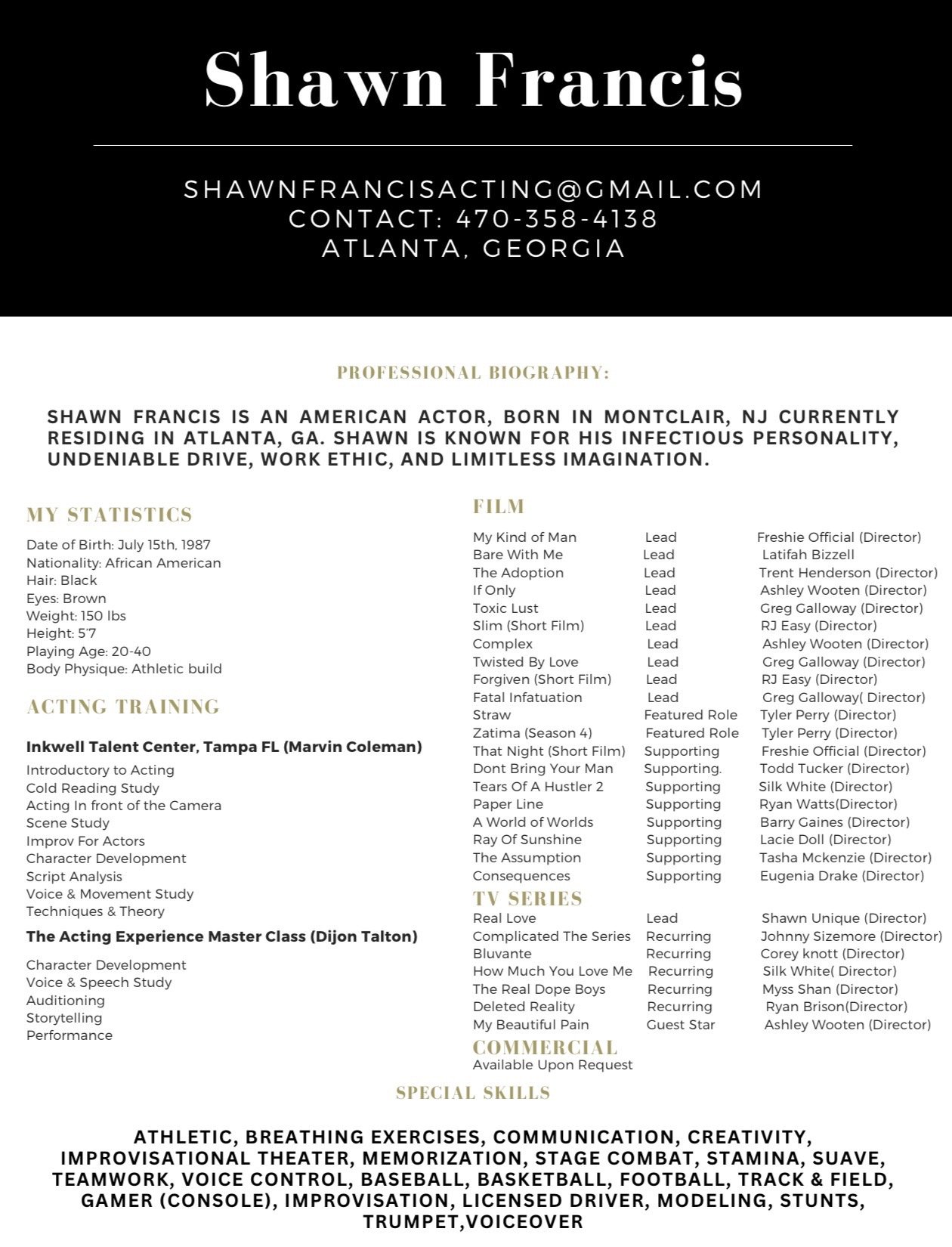 Shawn's Resume