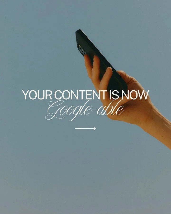 This is HUGE! Your Instagram posts + Reels can now be discovered by anyone on Google Search 👀

That means your content isn&rsquo;t just limited to your followers anymore, it has the power to reach people actively searching for topics you create abou