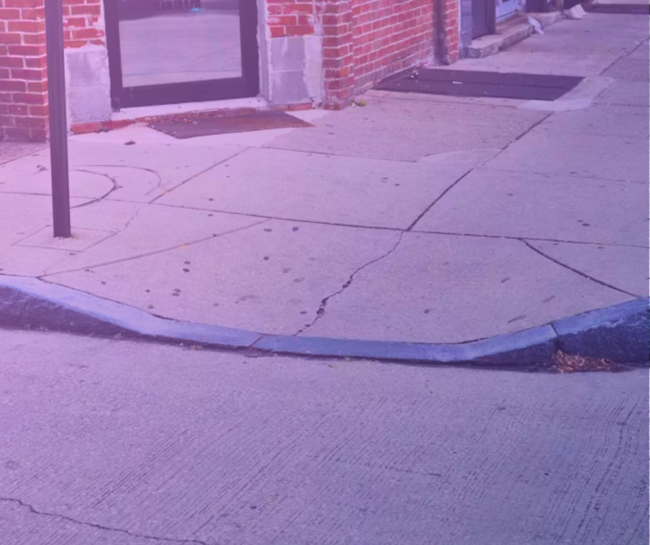 Photo d'un trottoir abaissé