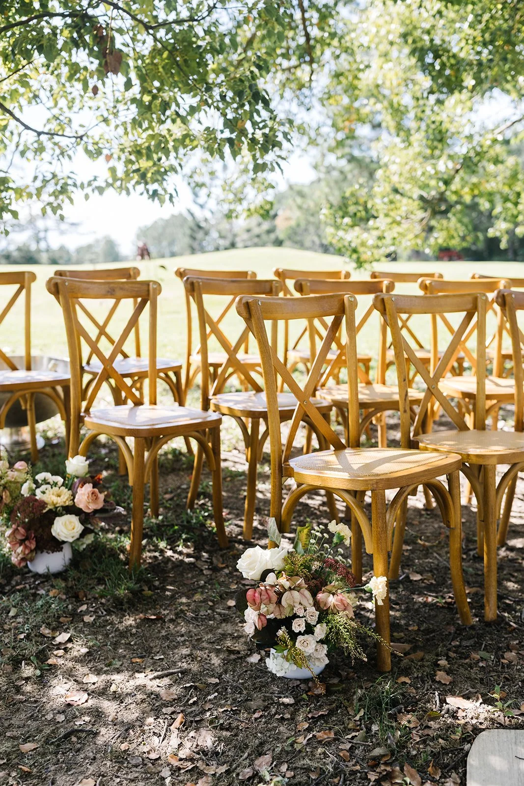 Rustic Outdoor Wedding Inspiration: Long Tables, Wooden Chairs &amp; Effortless Elegance