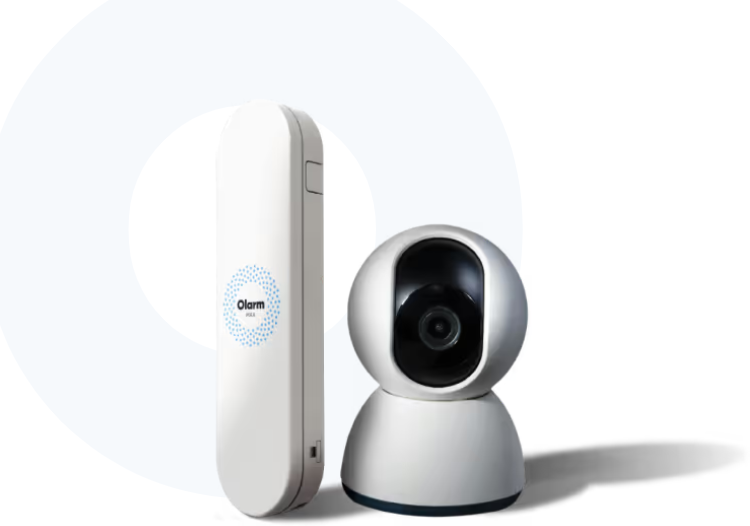 Wireless security camera and door sensor