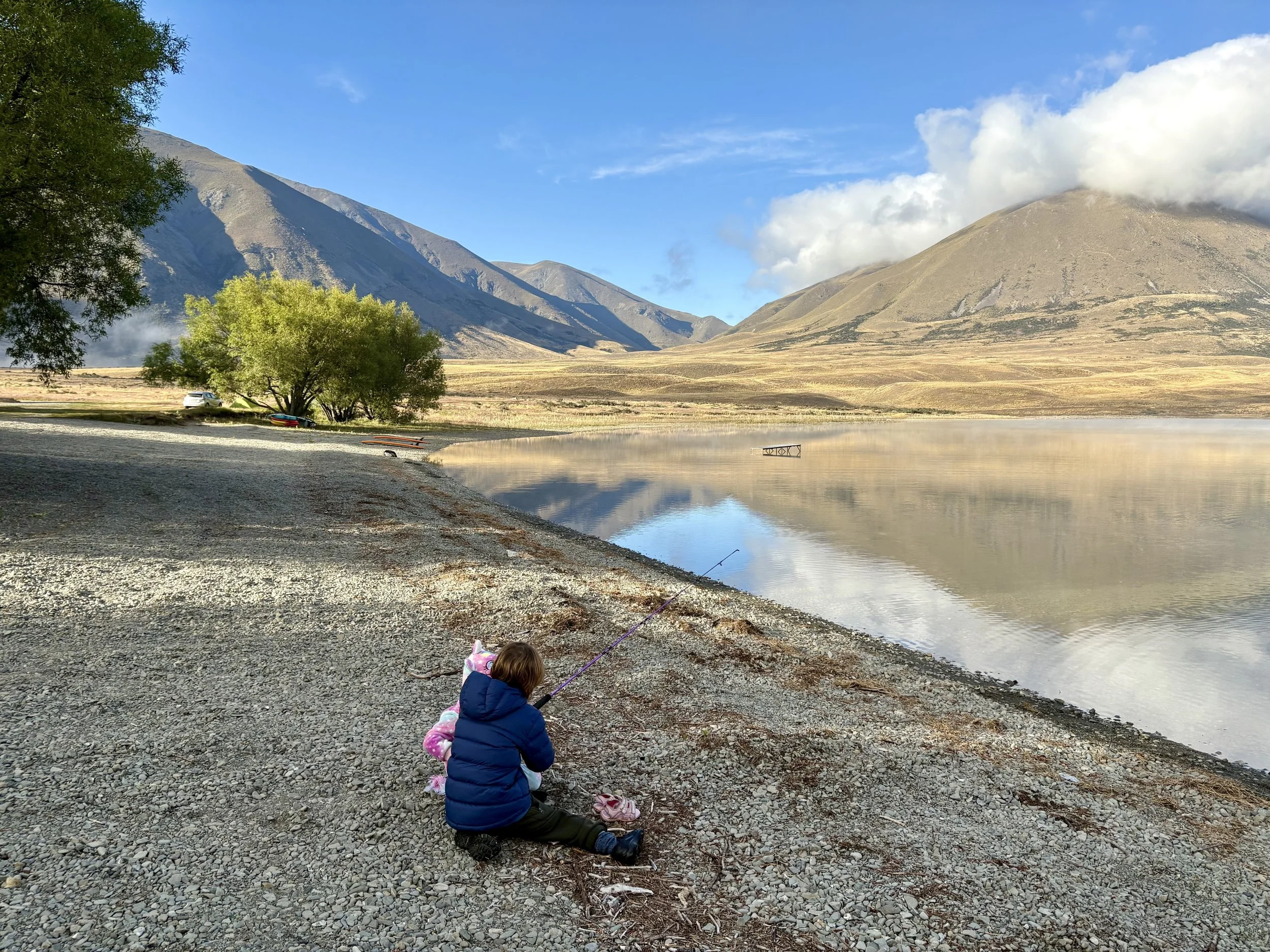Camping and Fishing with Kids at Lake Camp | Ashburton Lakes, Canterbury&nbsp;