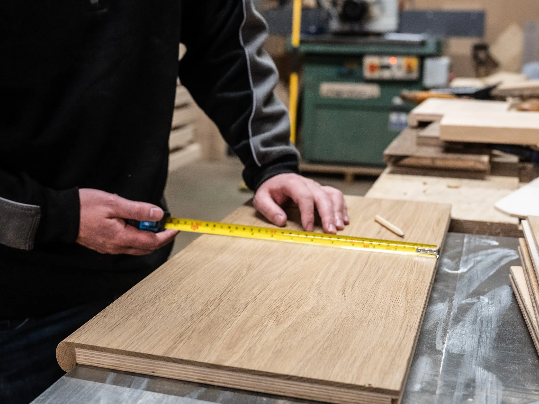 measuring wide plank timber flooring