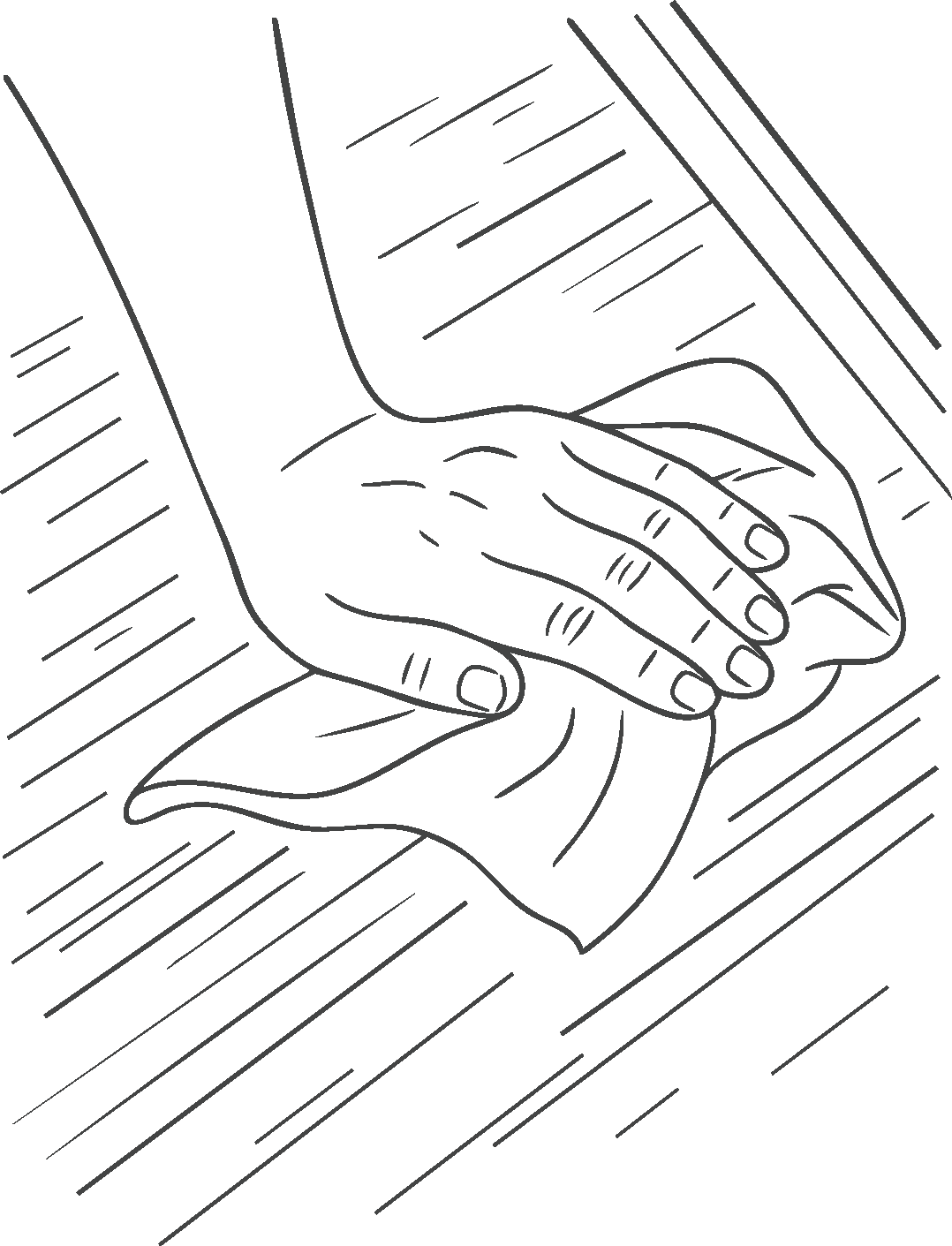 Hard wax oil hand applied wood floor finish