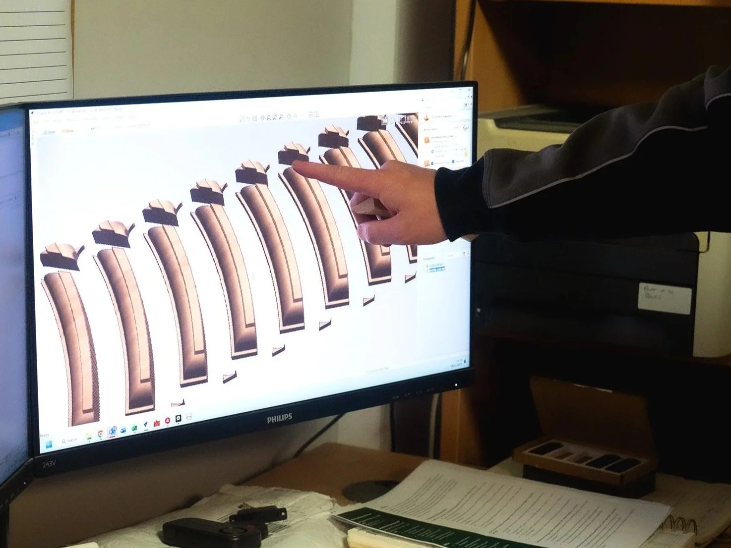 bespoke timber stair details CNC mapping, Scotia detail for staircase