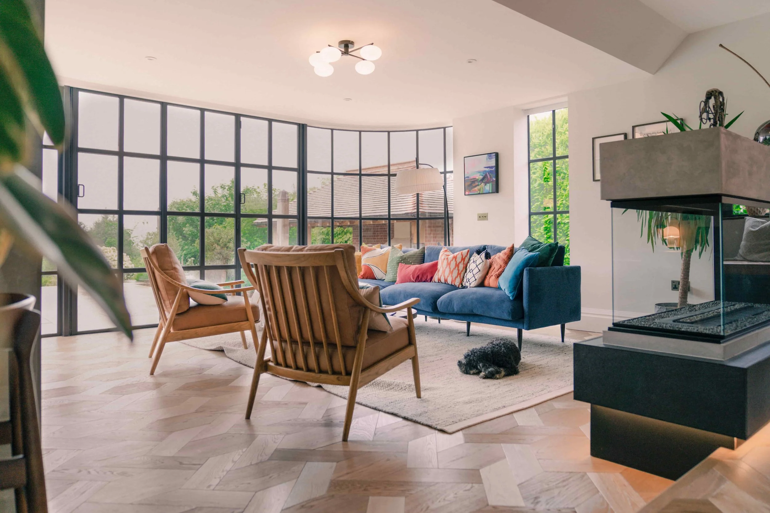 Dendy priem oversized mansion weave and plank for private residence,  Art deco interior design scheme