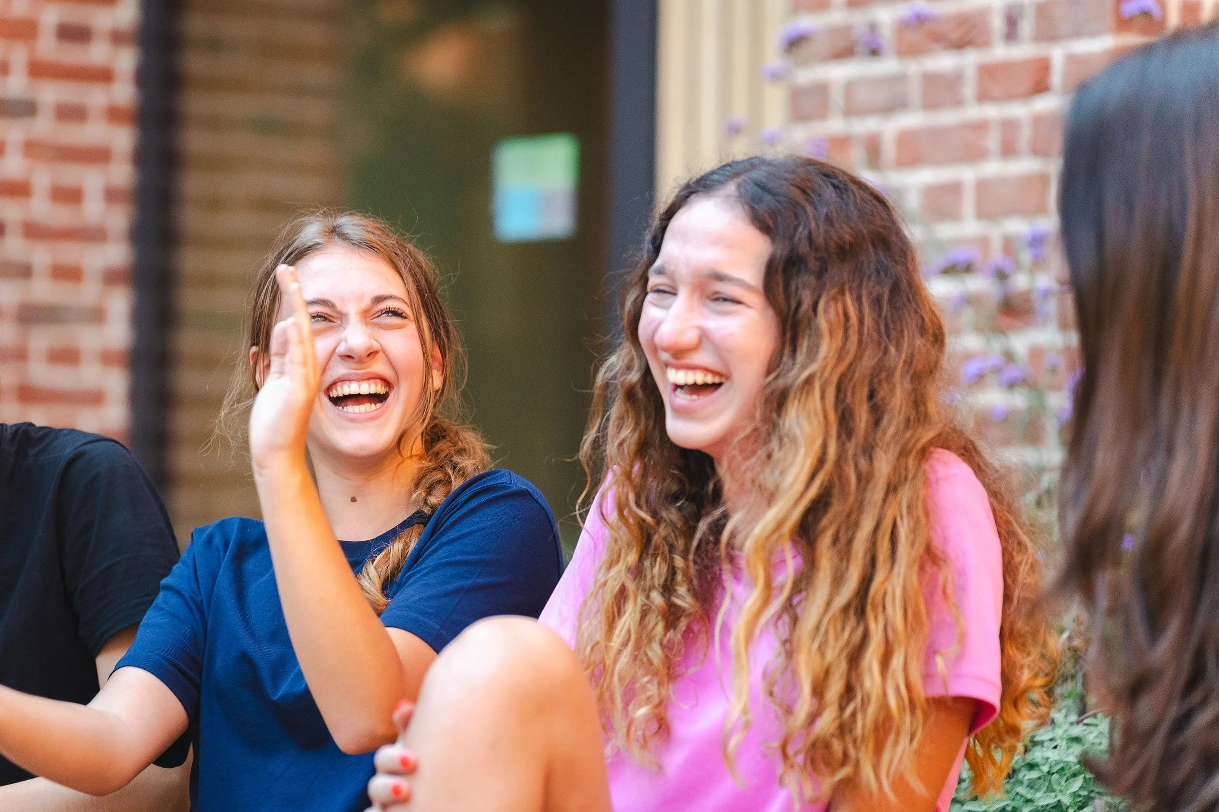 Students laughing