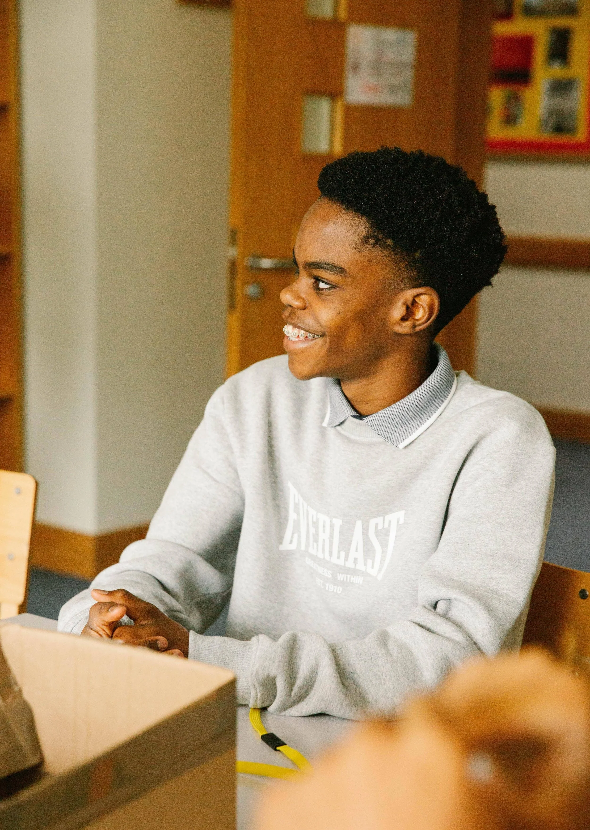 Student in classroom