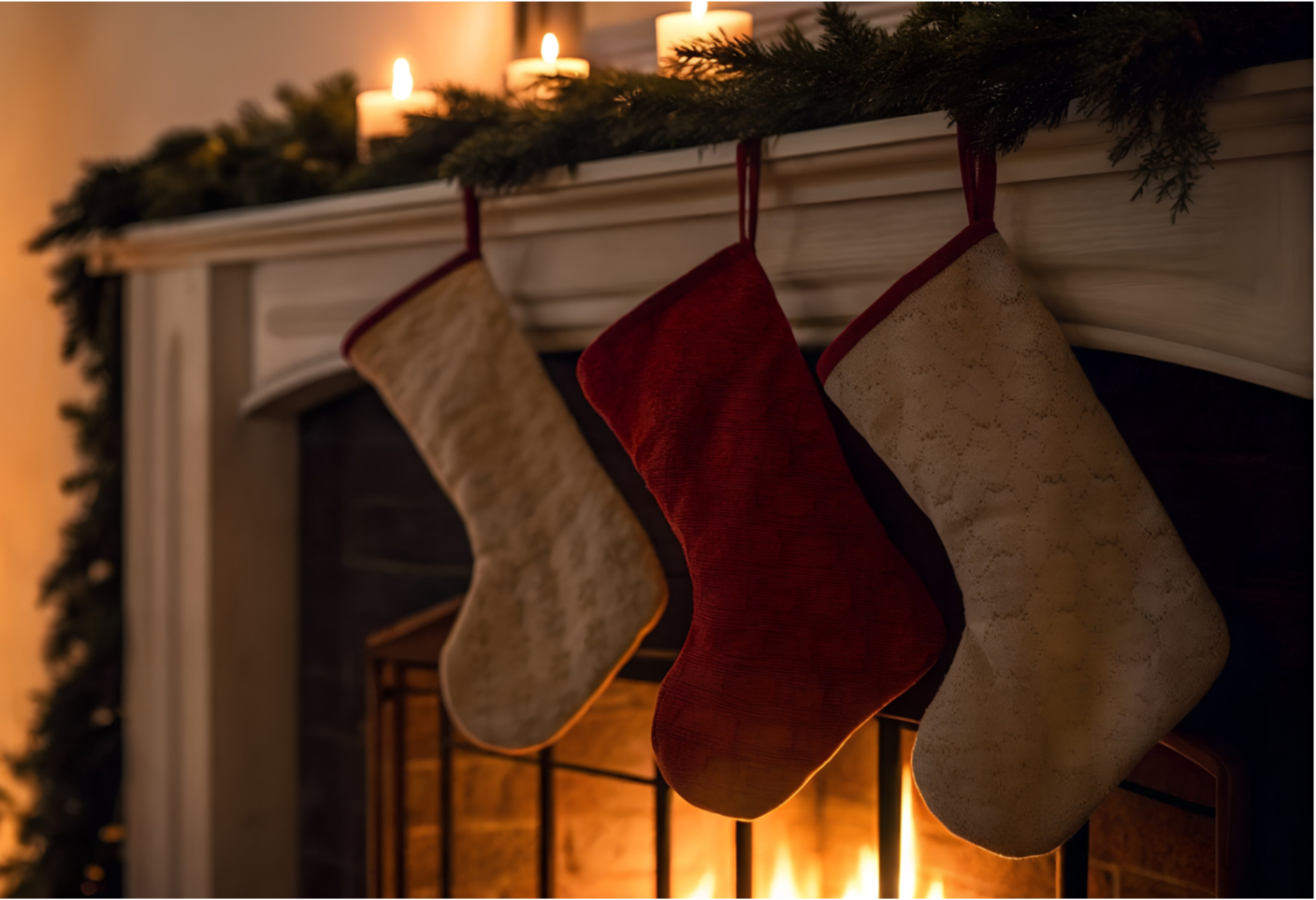 garland for fireplace cosy and simple