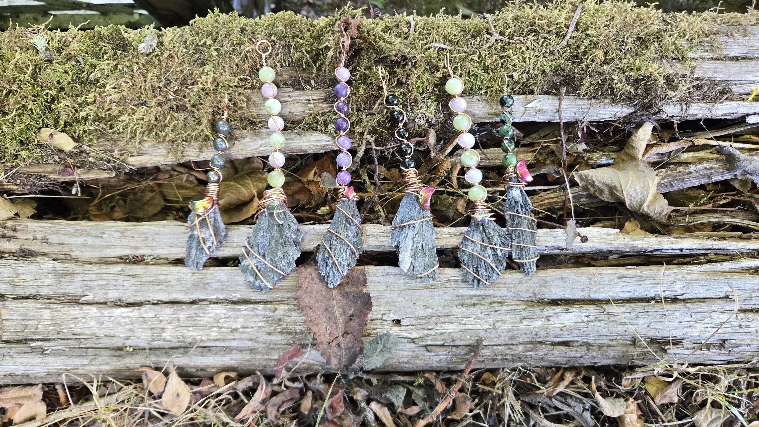 Kyanite Broom Pendants