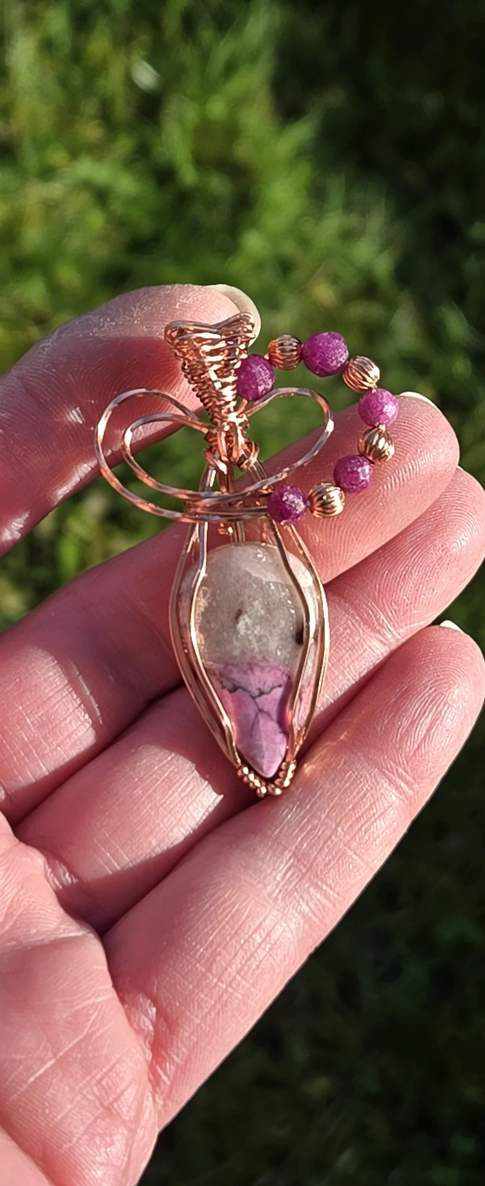 Pink Cobalt Calcite with Rubies