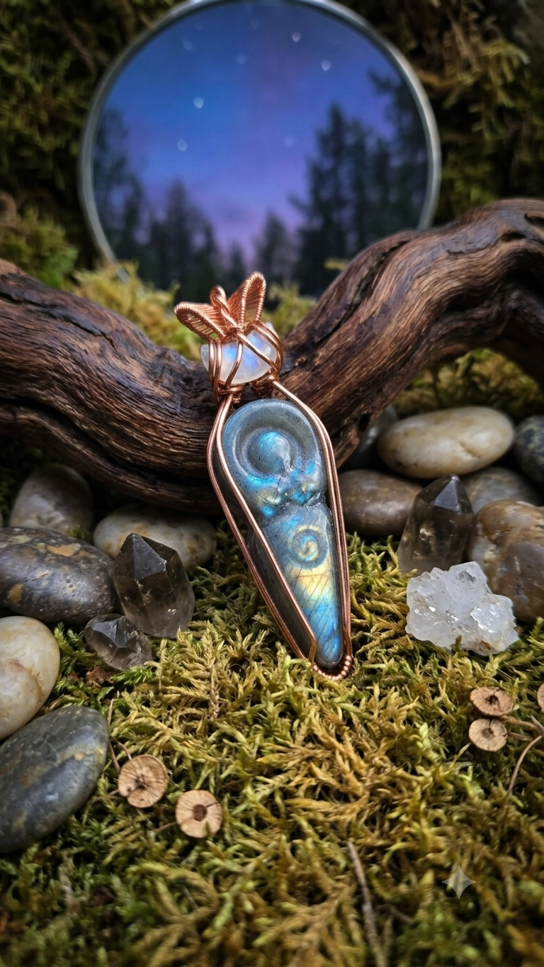 Labradorite & Moonstone Pendant