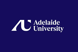 Adelaide University logo on a dark blue background