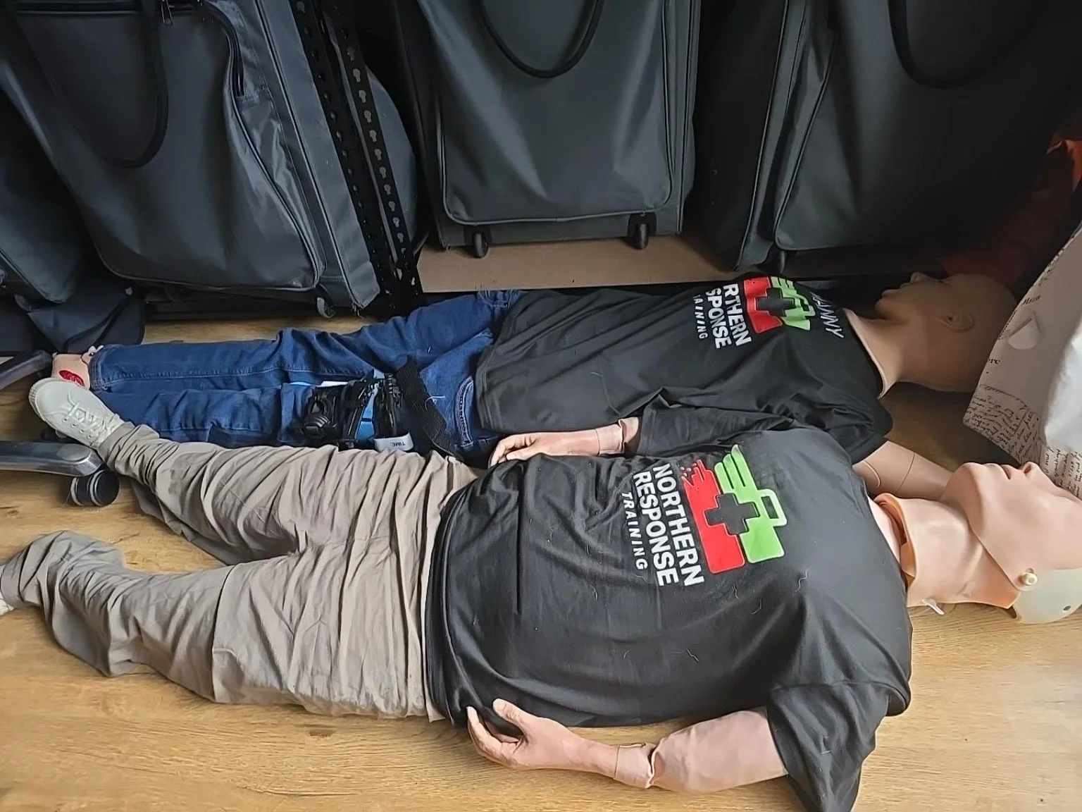 Manny and his sibling - ready for CPR and First Aid