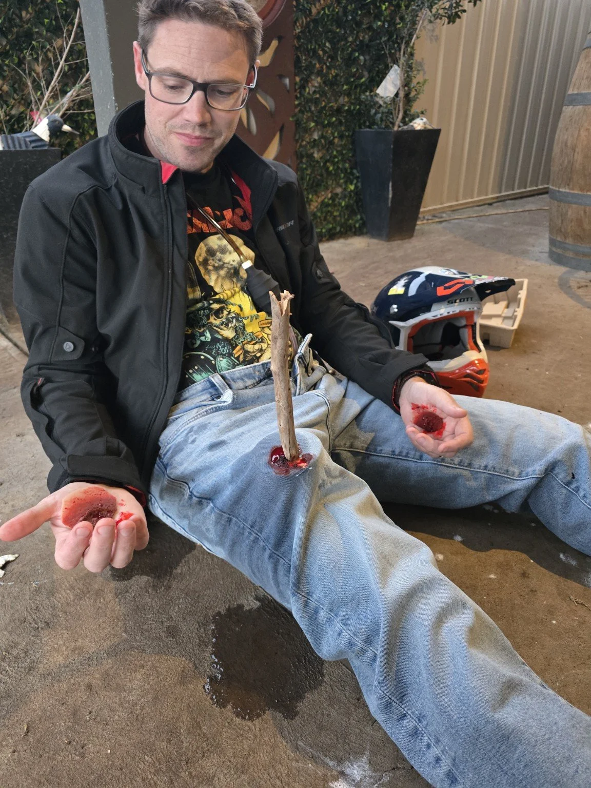 Real scenario training motorcycle first aid
