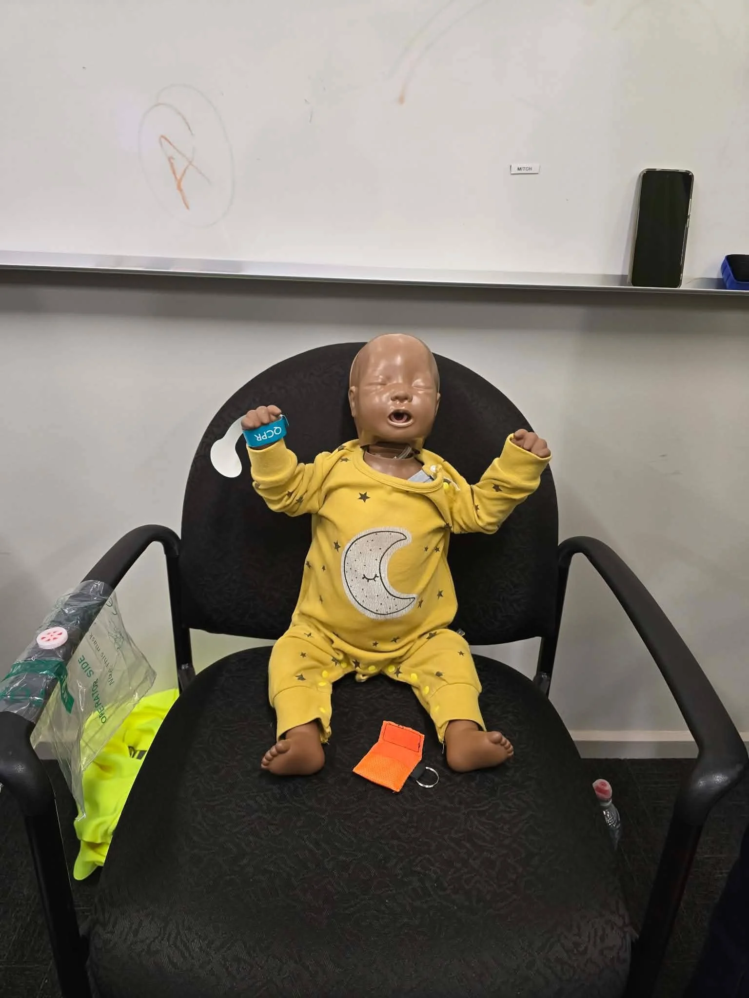 One of our baby CPR manakins