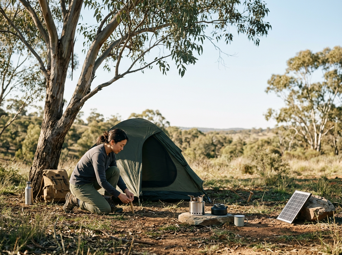 Camping in remote Australian bush