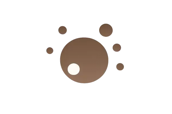 Diagramme montrant différentes tailles de planètes ou de corps célestes en cercle.