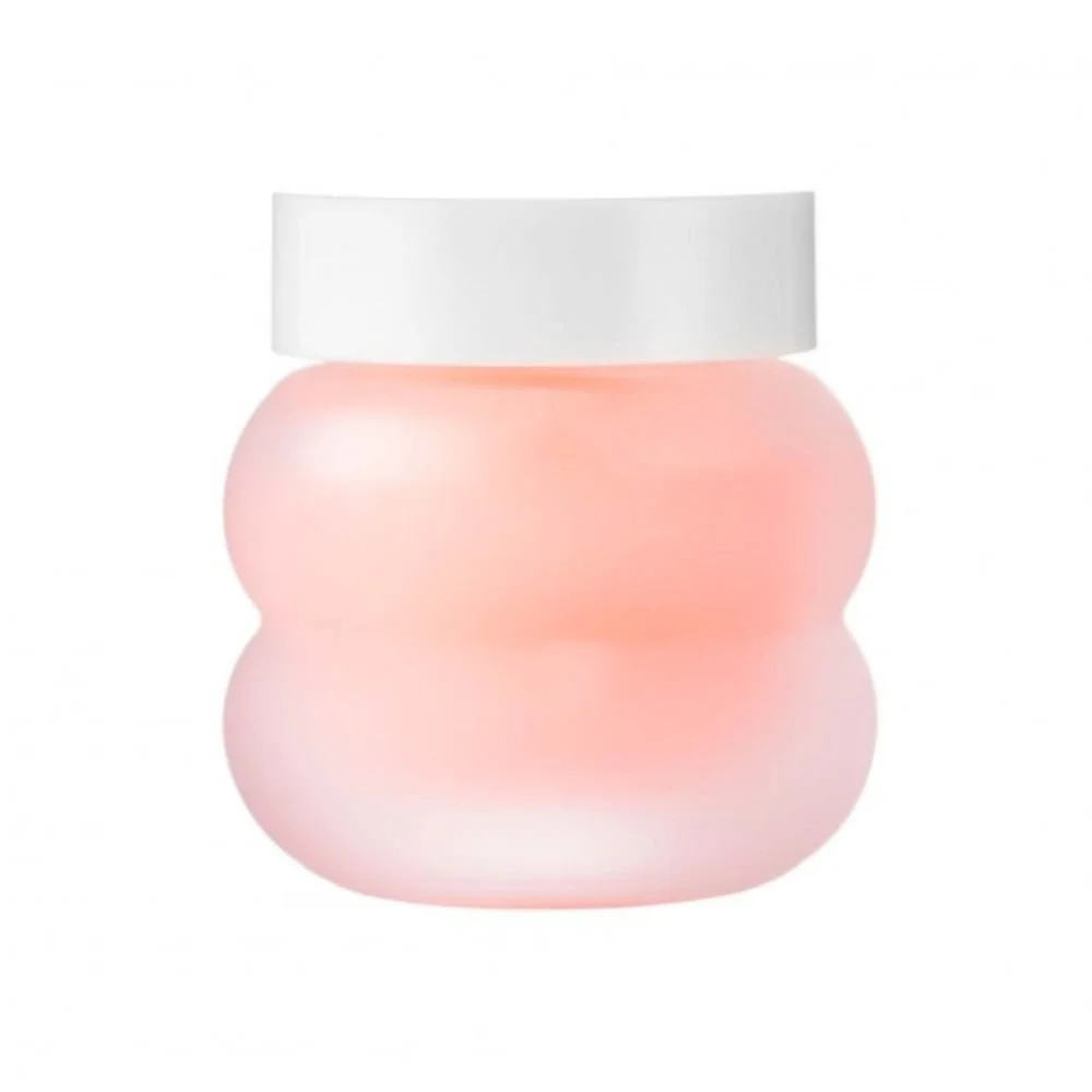 Photo de studio du pot de Tocobo Vita Glazed Lip Mask. Masque à lèvres K-Beauty rose pâle, hydratant et brillant.