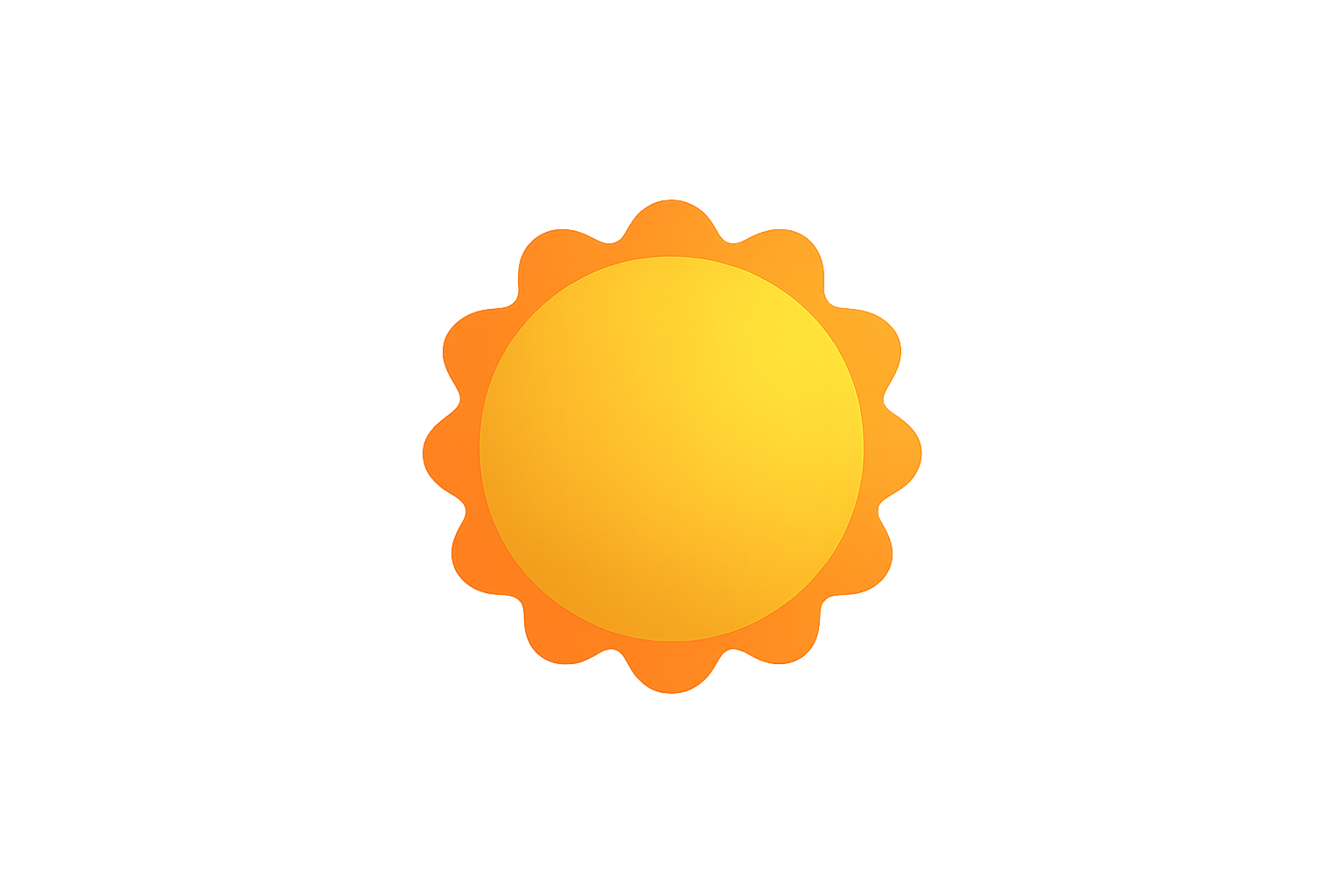 Le soleil brillant avec un halo orange sur un ciel gris