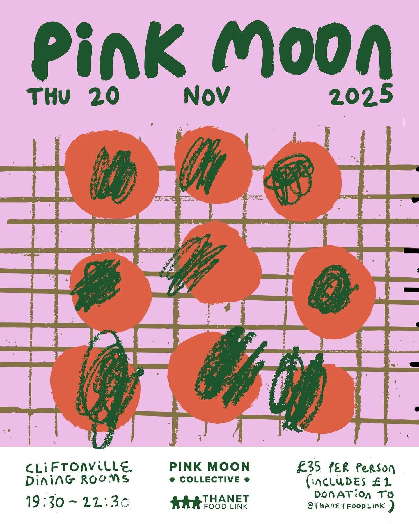 OUR FIRST PINK MOON POP UP IS LIVE  Taking place on Thursday 20th of November @cliftonville_diningroom || LINK IN BIO FOR TIX || Keep following to hear more about @joolesypoosey menu ❤️&zwj;🔥