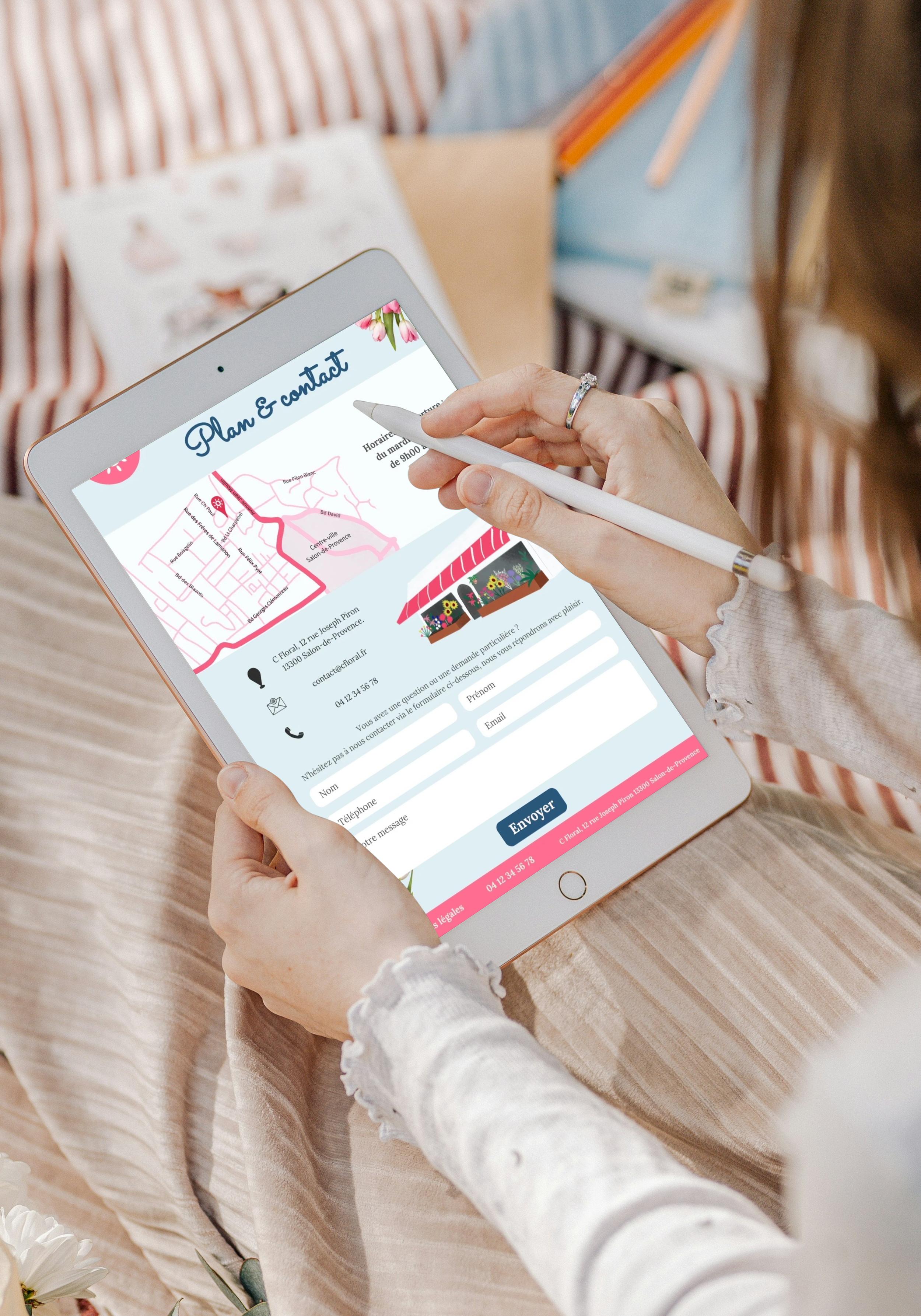 Charte graphique du site internet C Floral