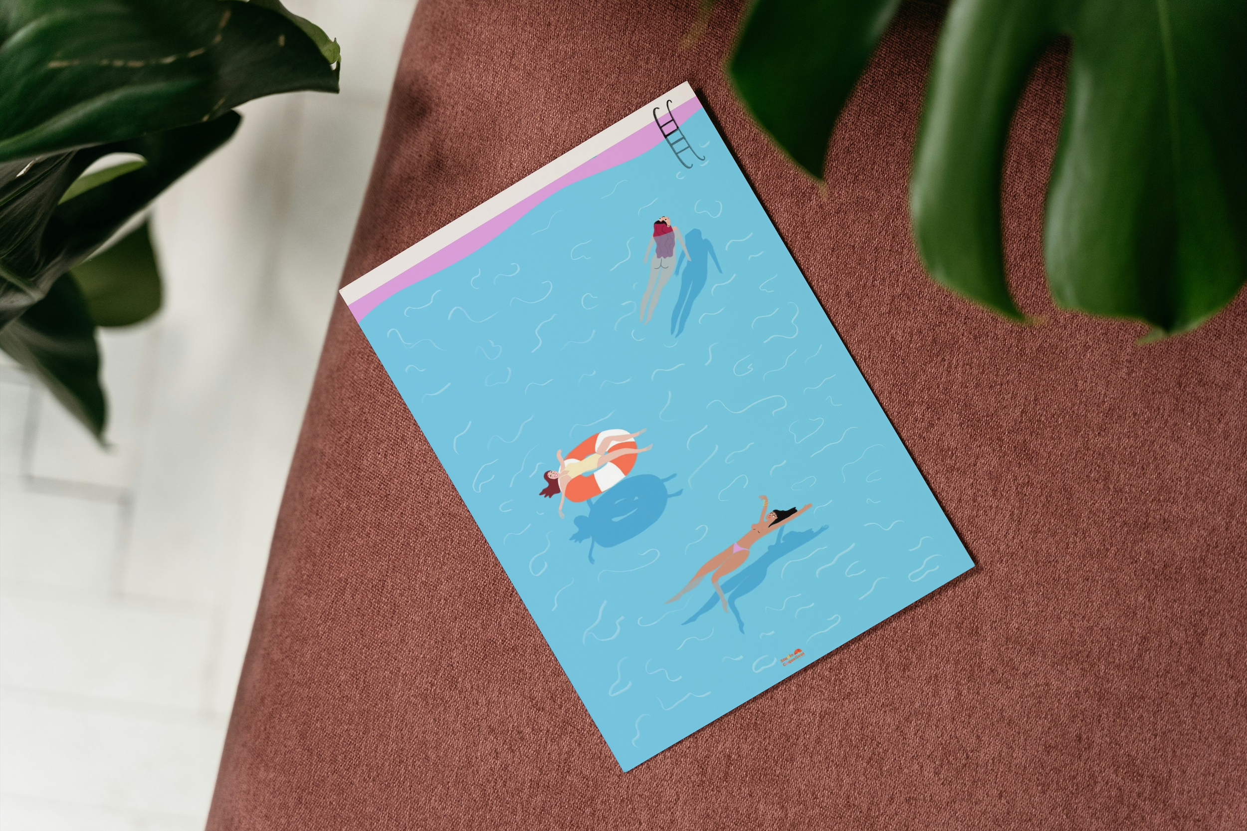 Carte postale Piscine