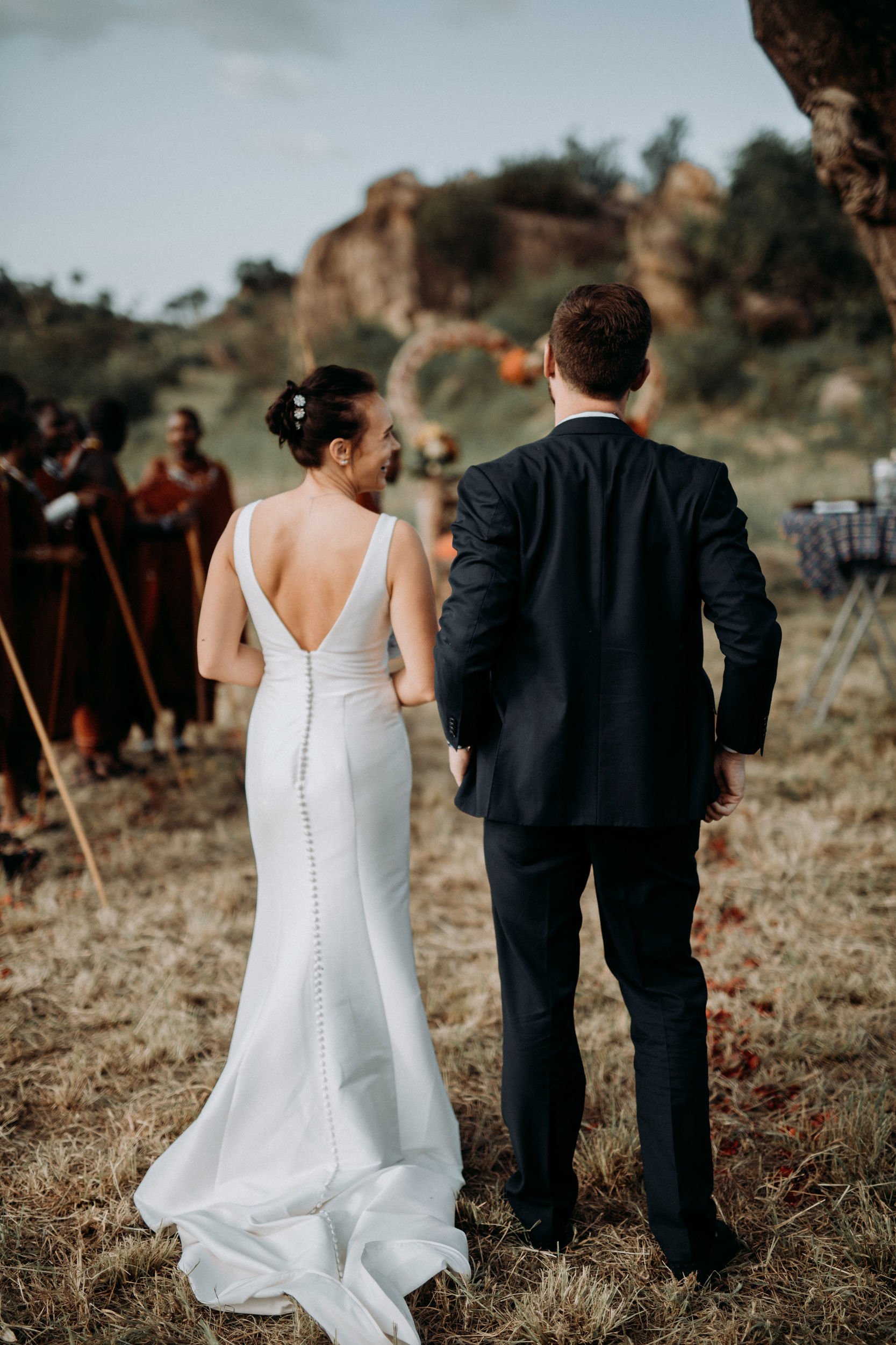 Serengeti elopement couple  to ceremony.jpg