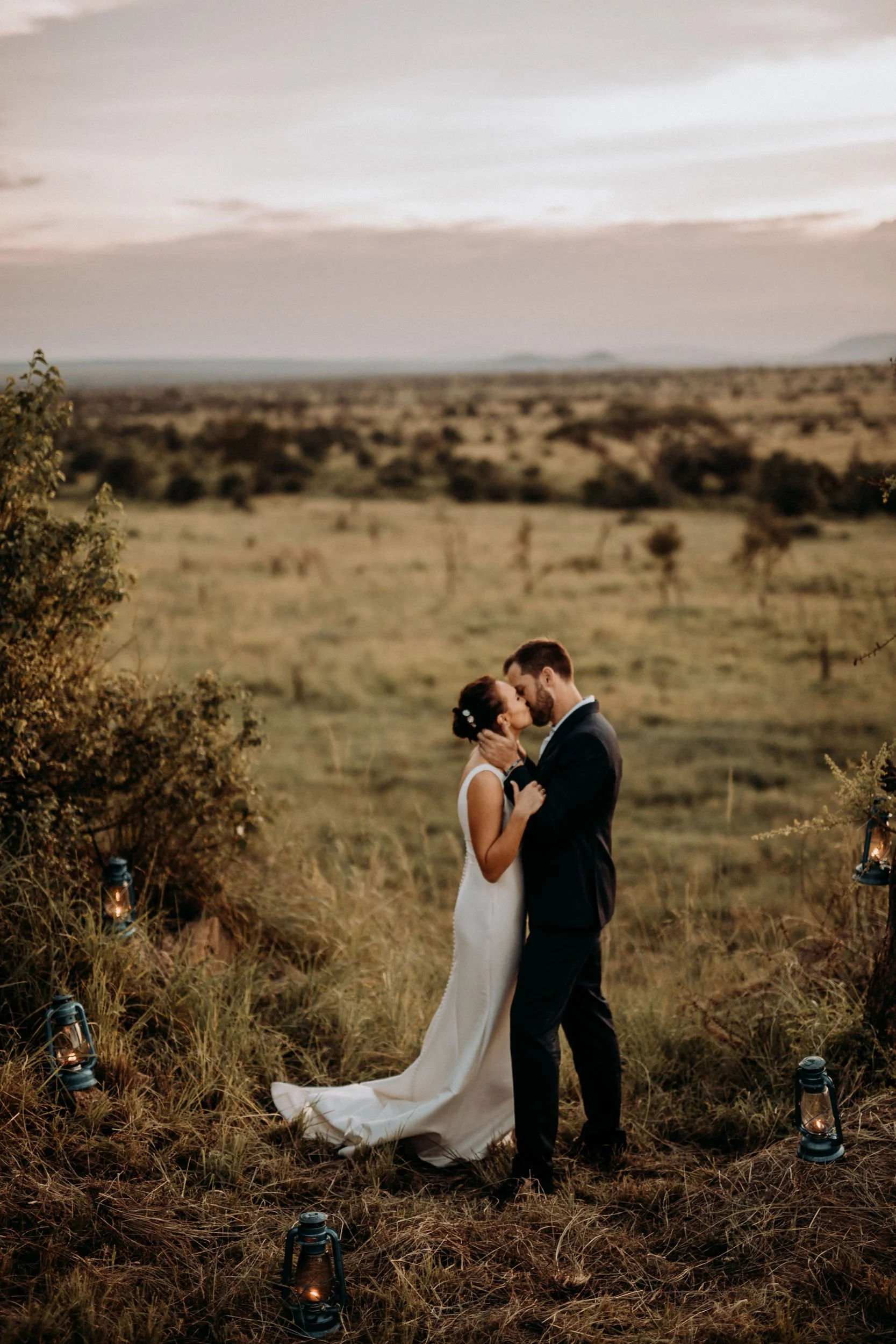 Serengeti elopement couple  after ceremony.jpg