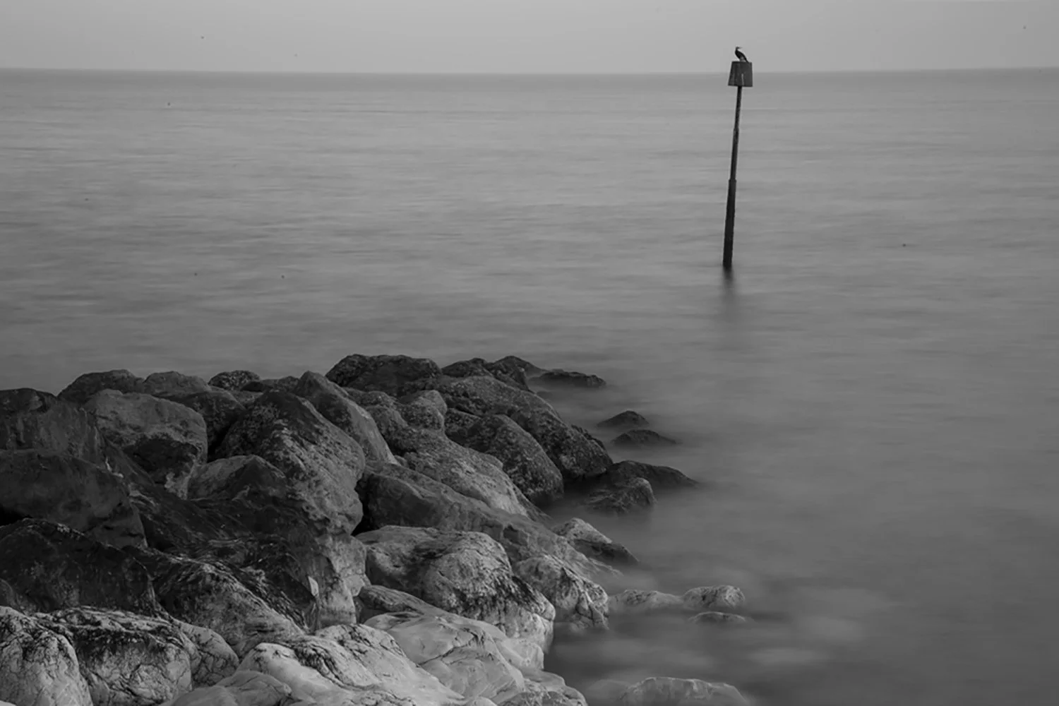Rocks and sea taken with a long exposure