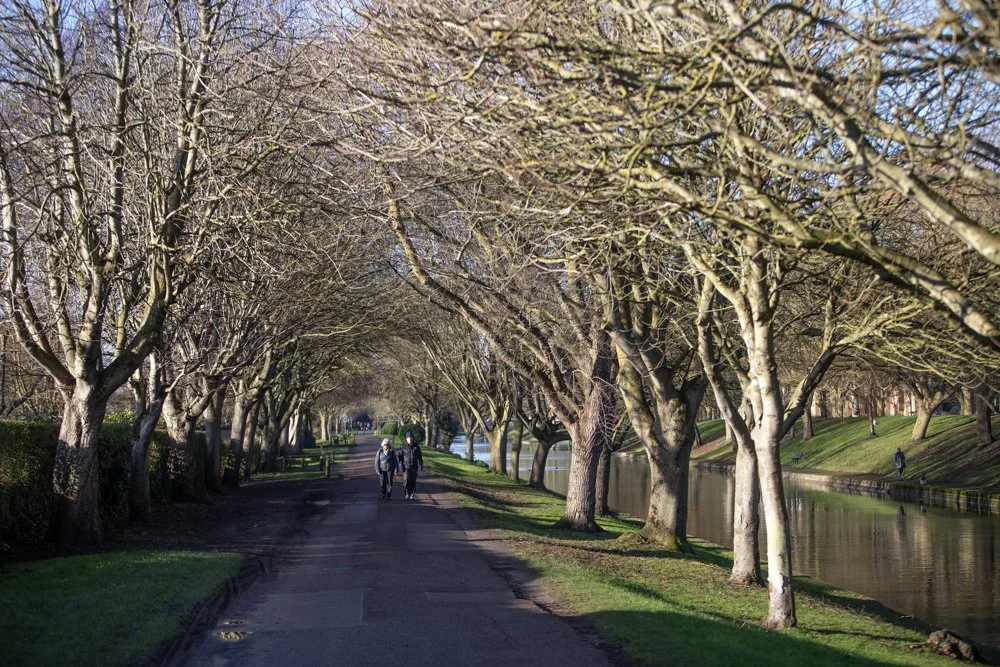 Footpath on the South bank of the Royal Military Canal - Hythe, Kent