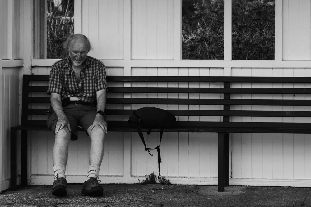 Time for a Rest at the Tram stop shelter on Princes Parade, Hythe, Kent