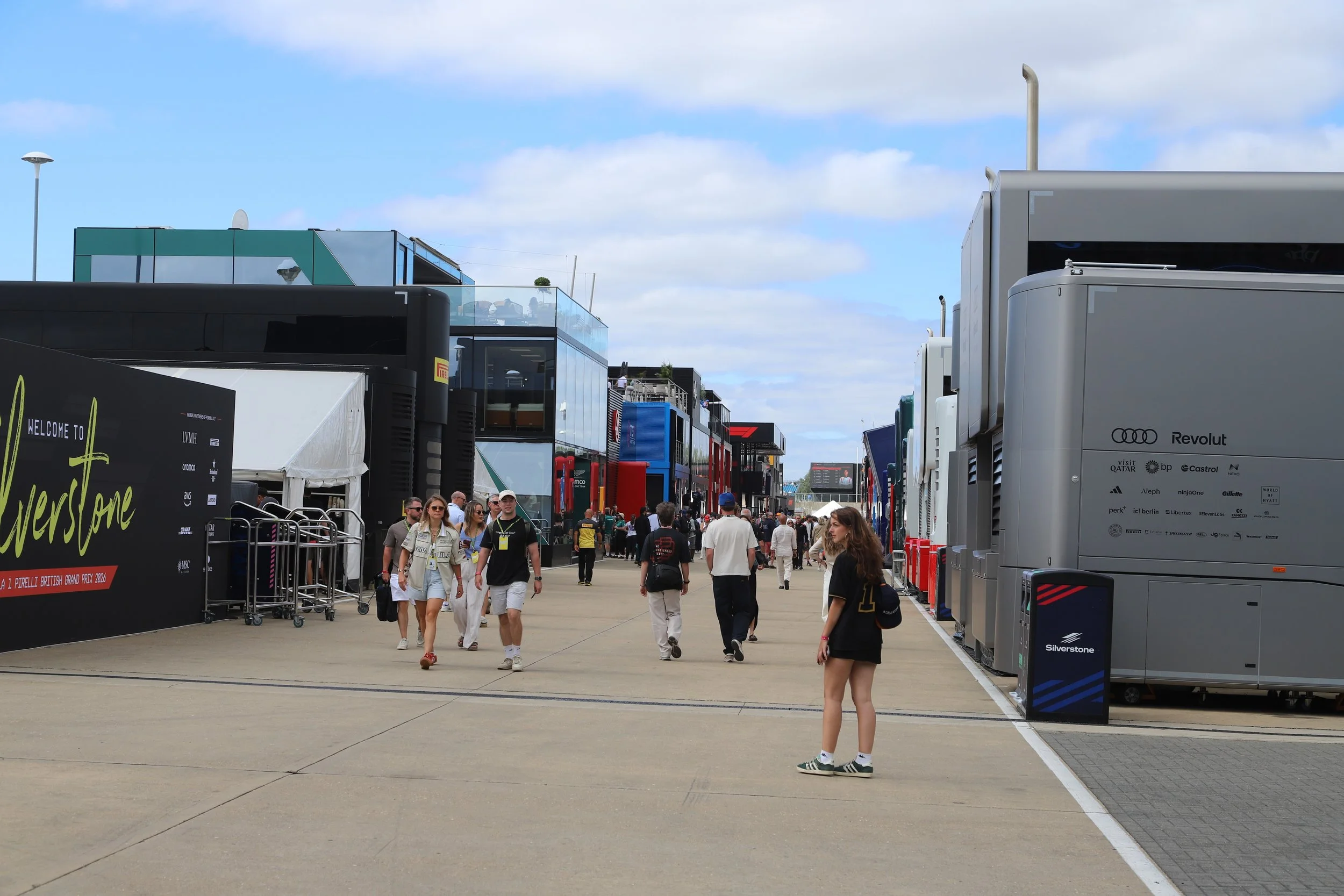 F1 Pits at the British GP at Silverstone 2026