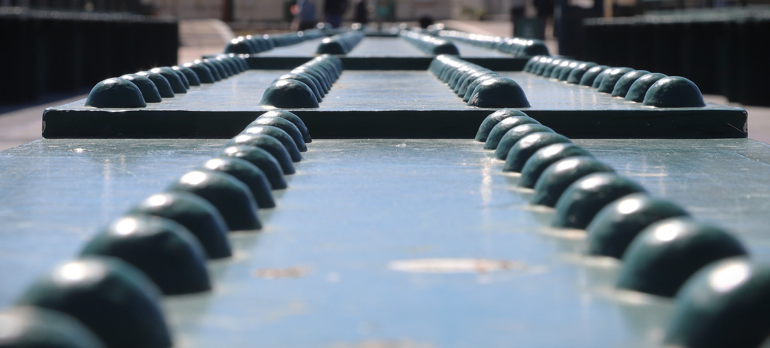Iron Rivets on the rail bridge over Folkestone Harbour
