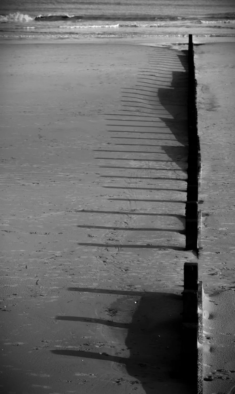 Groyne posts on Dymchurch Beach, Kent