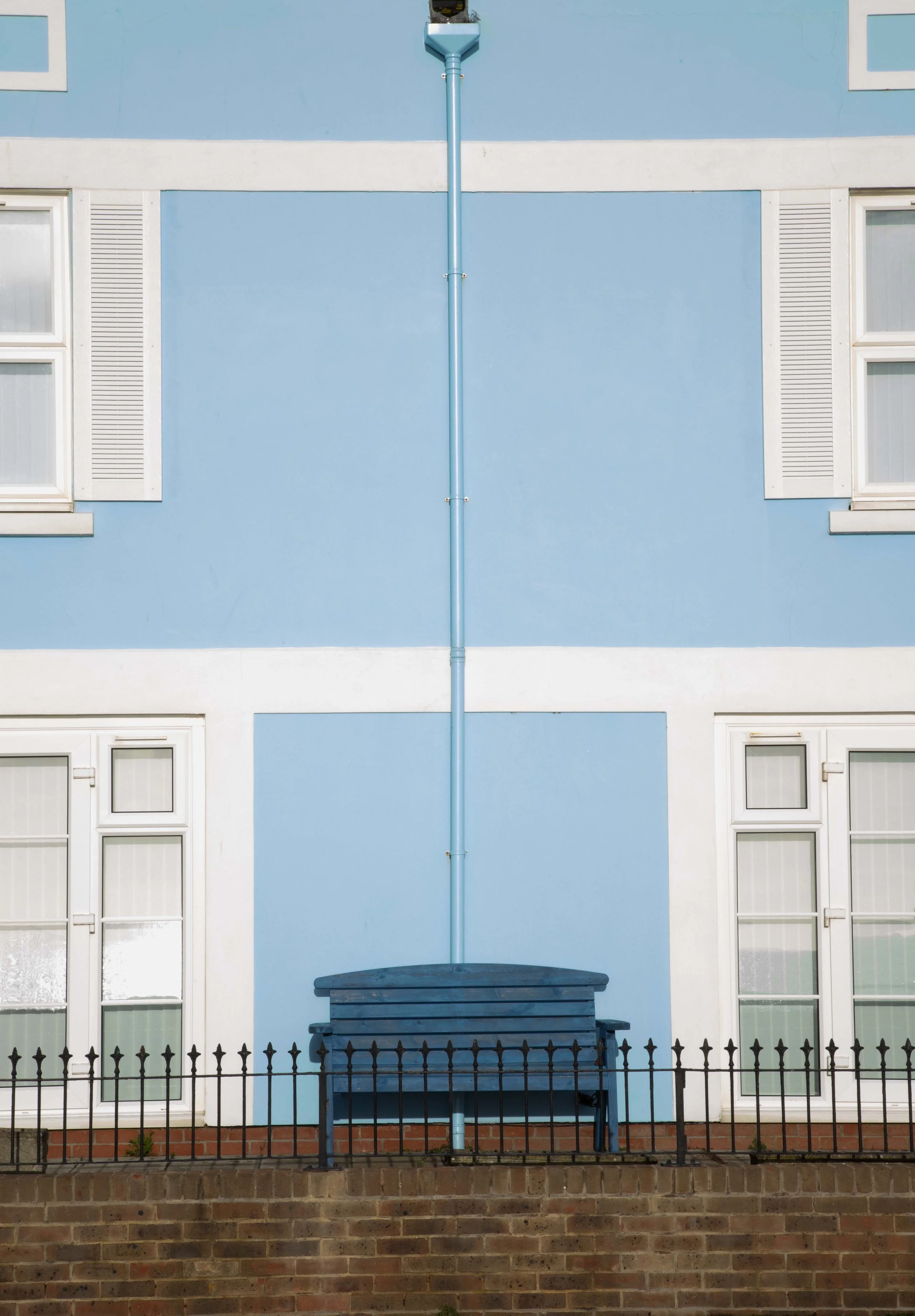 'Blue on Blue' on the seafront at Hythe, Kent