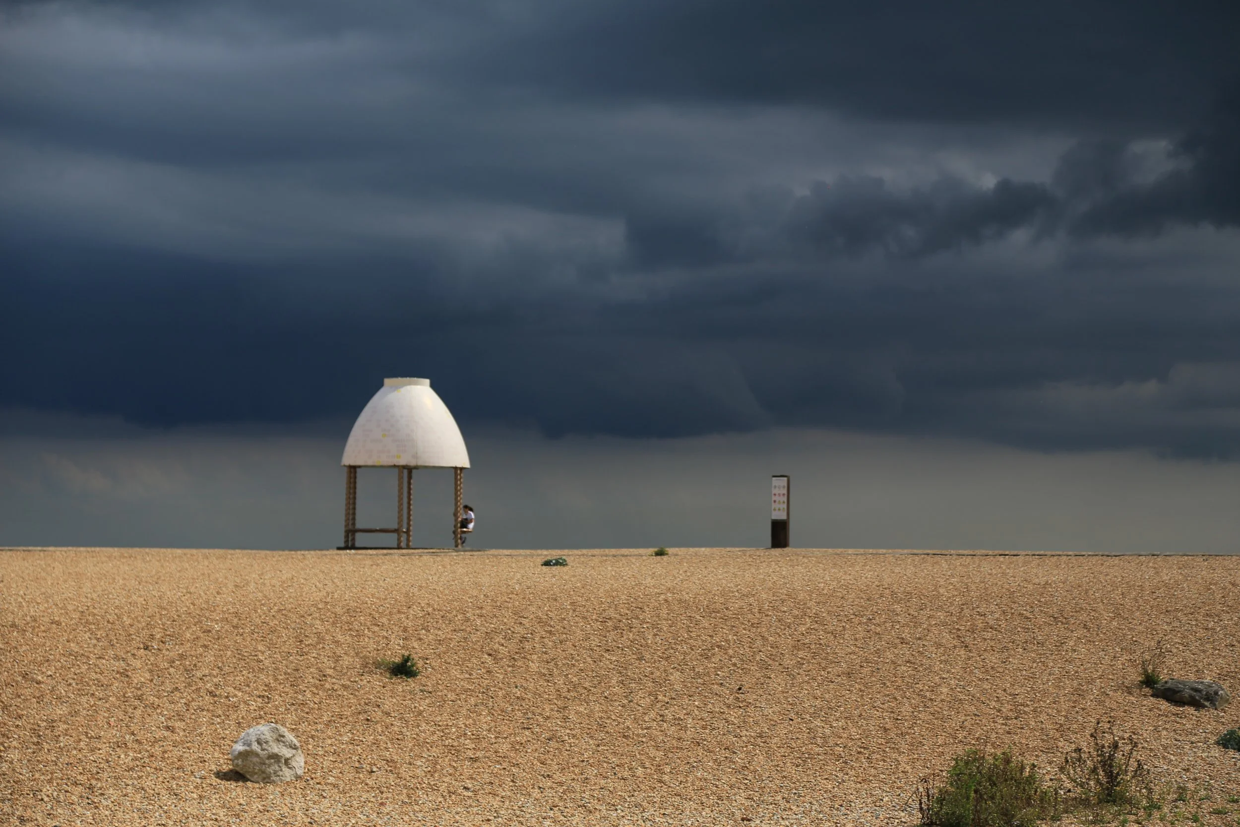 Storm clouds off Folkestone Beach 