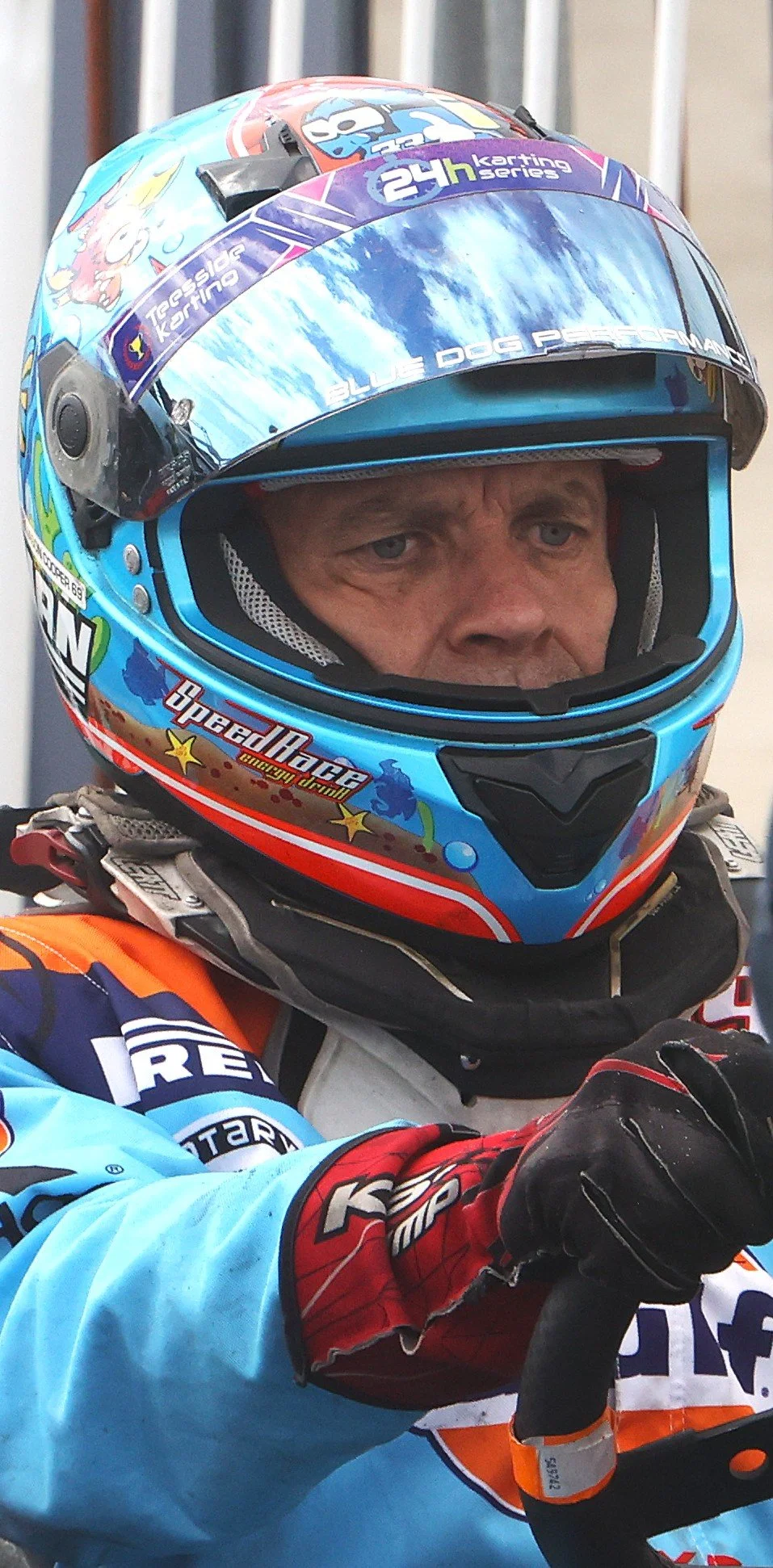 Jason Cooper, Kart driver, racing at Lydd Kart Circuit, Lydd, Kent, UK