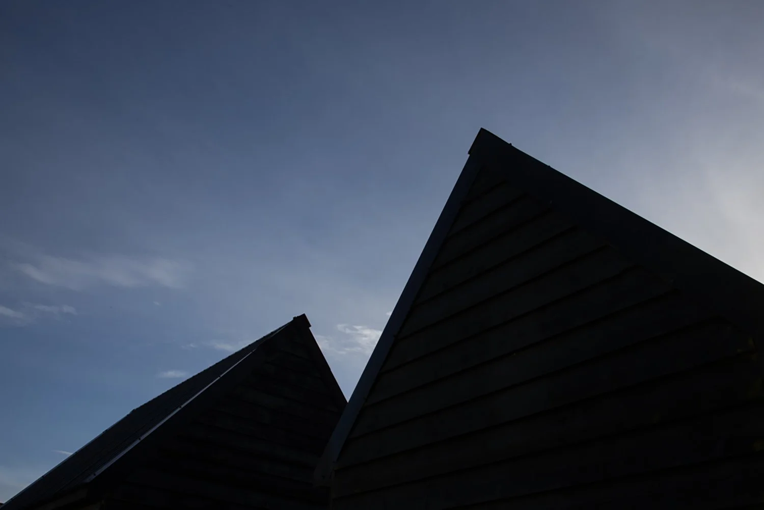 Roofline of Fishermen's huts at Hythe, Kent 