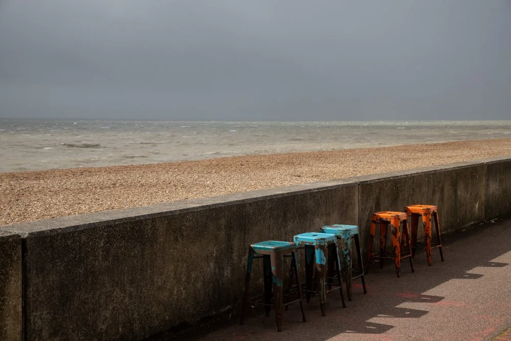Wall with a view, just waiting for customers