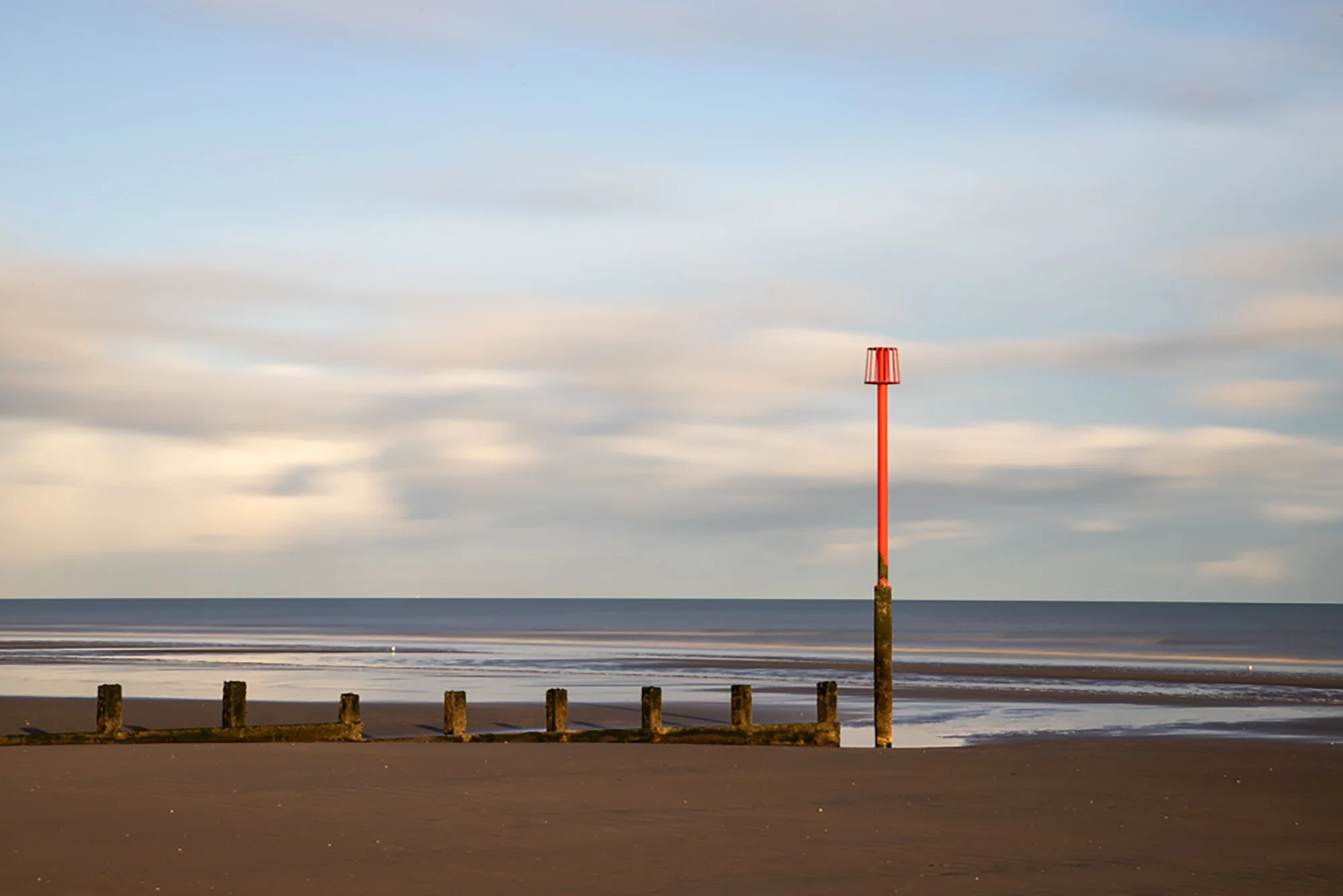 Low tide at Dymchurch Beach, Kent