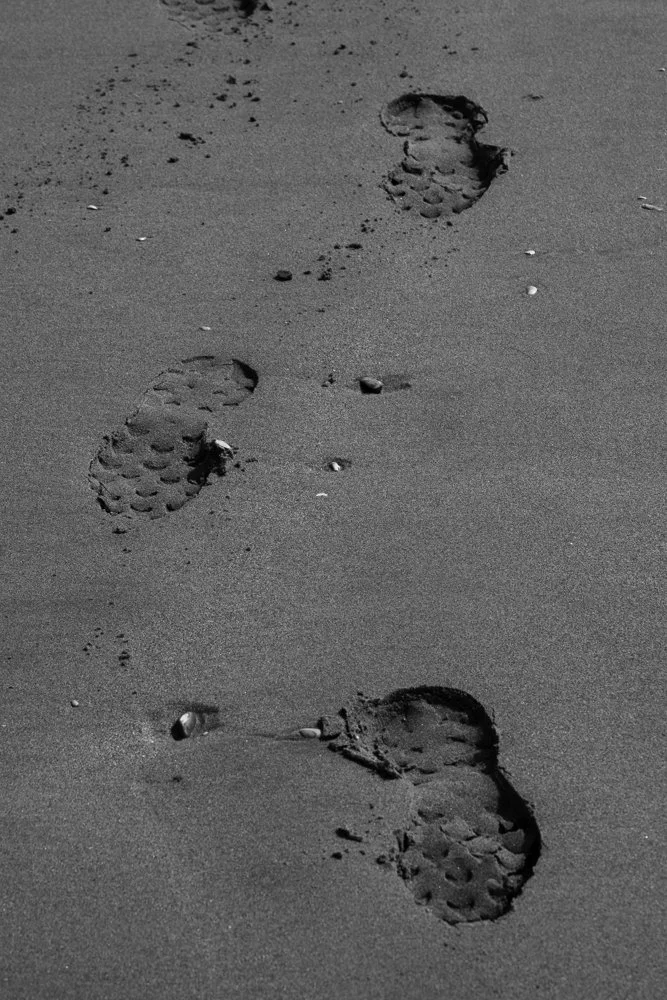Footprints in the sand - Camber Sands, Sussex