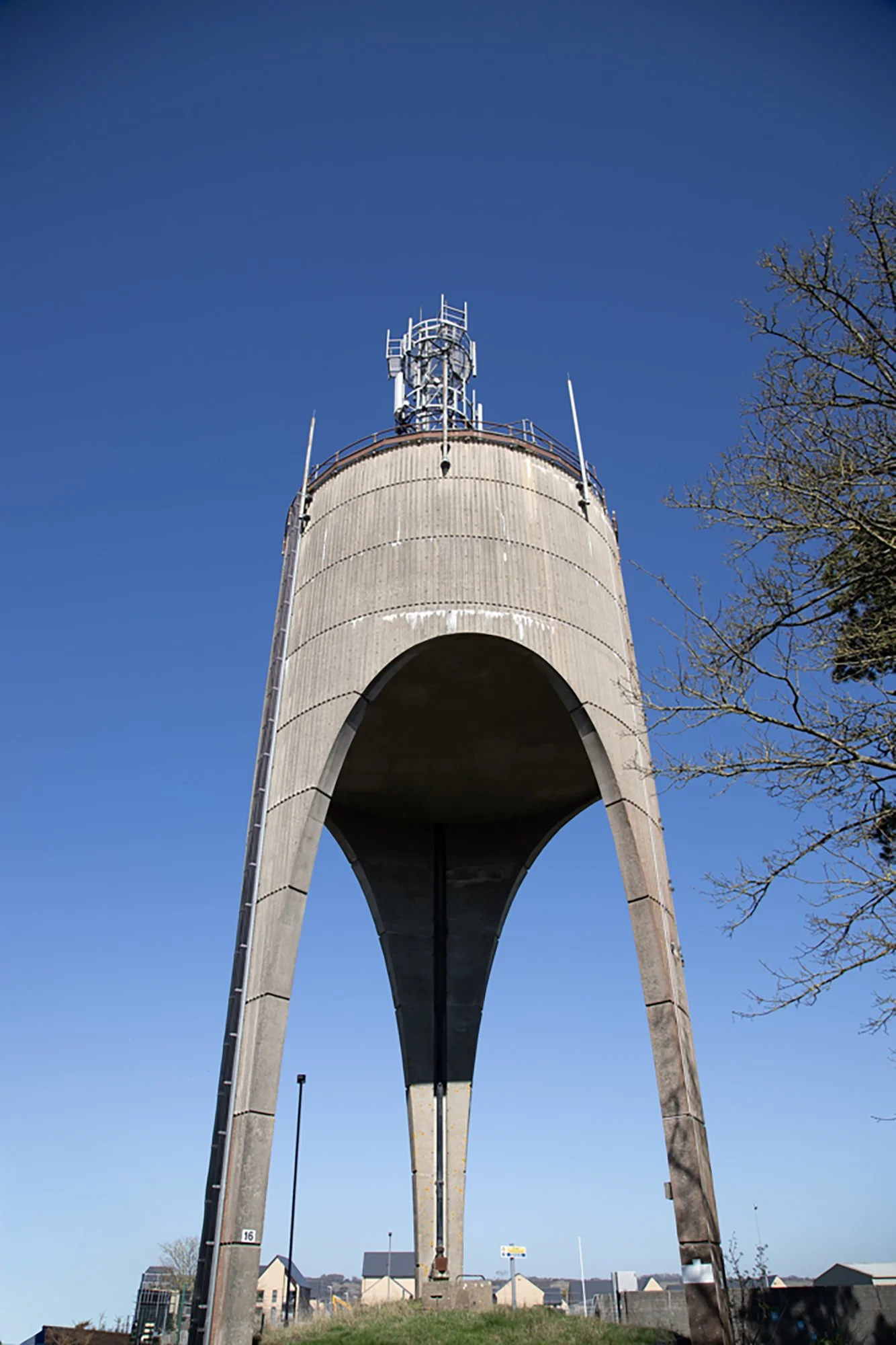 Concrete Tower at Shorncliffe Barracks, Folkestone, Kent, UK 