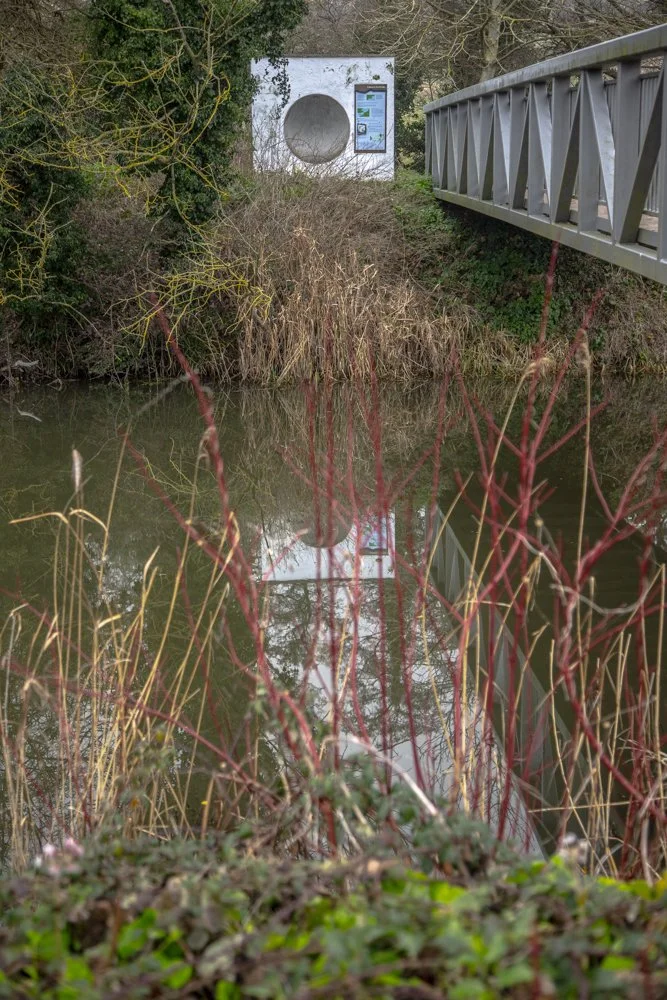Sound Mirror demonstration, Palmarsh Bridge, Hythe, Kent