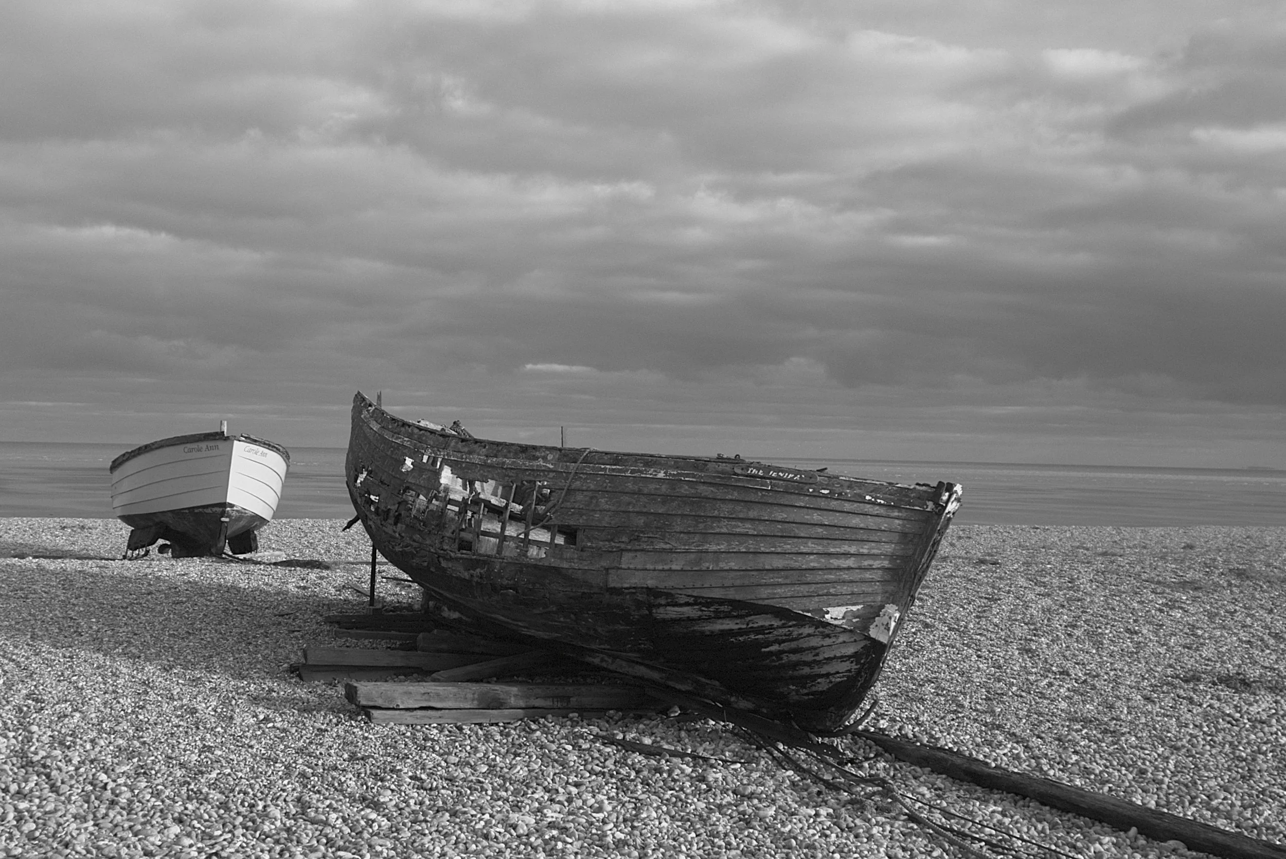 Boat wreck at Greatstone Beach, Kent