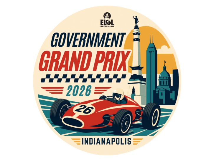 Logo for the 2026 conference with a race car depicted